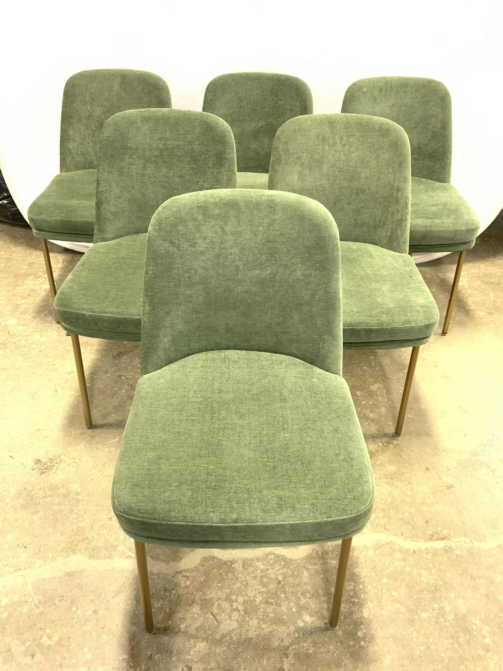 Set 6 WEST ELM Jack Metal MCM Dining Chairs (1 of 13)