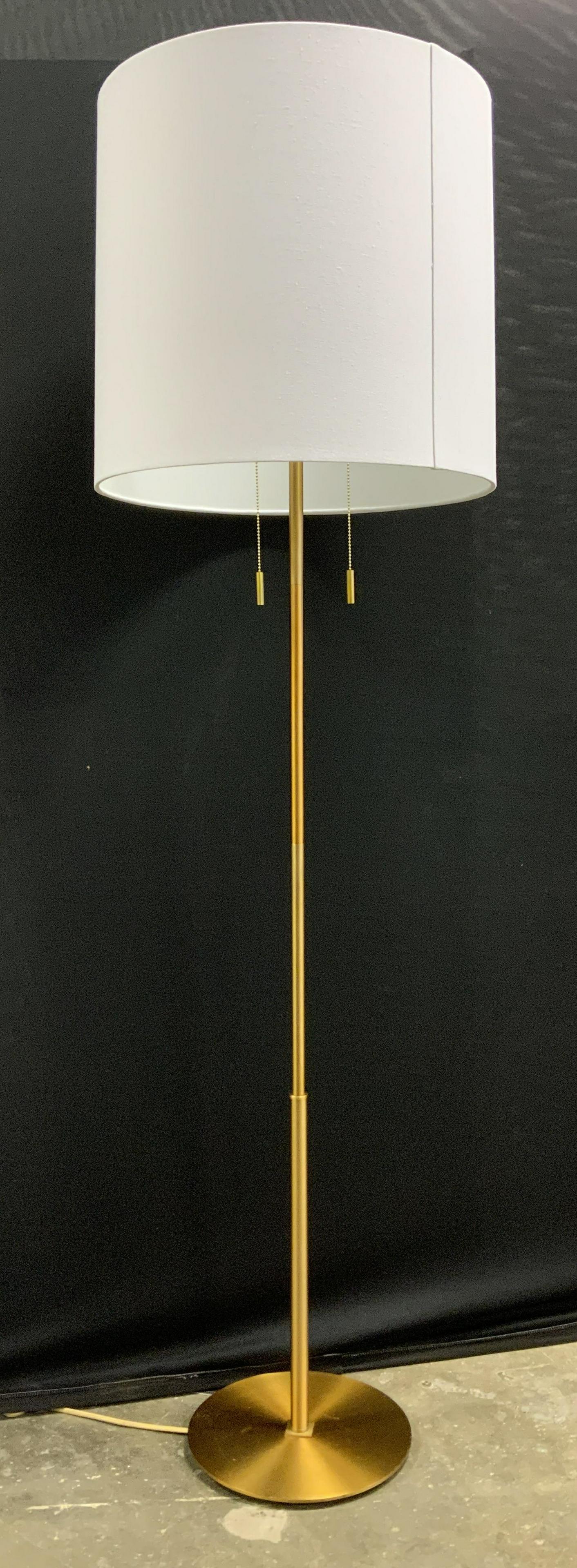 MCM Style Gold Toned Floor Lamp (1 of 9)