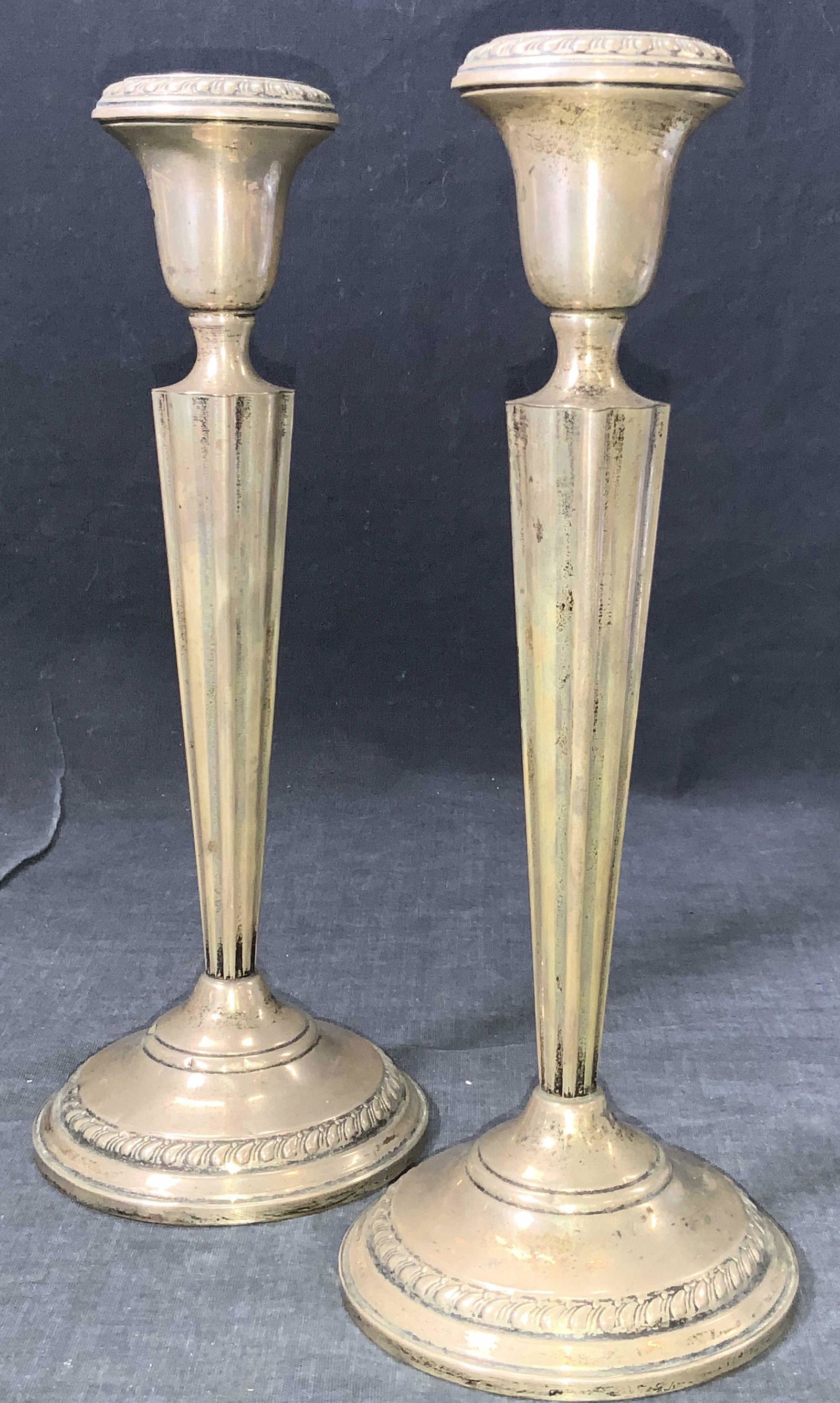 Vintage Weighted Sterling Candle Stick Holder (1 of 8)