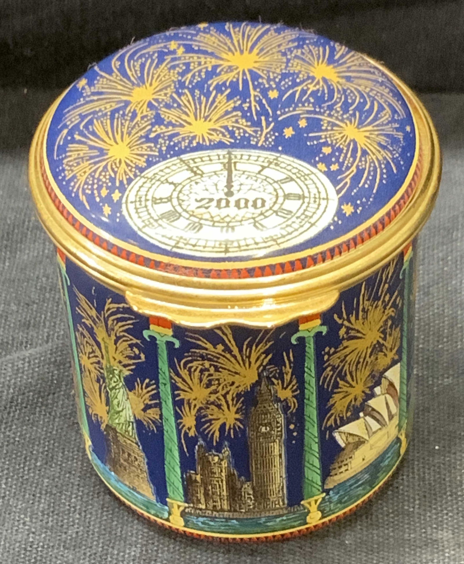 HALCYON DAYS Retro New Years Trinket Box, ENG (1 of 7)