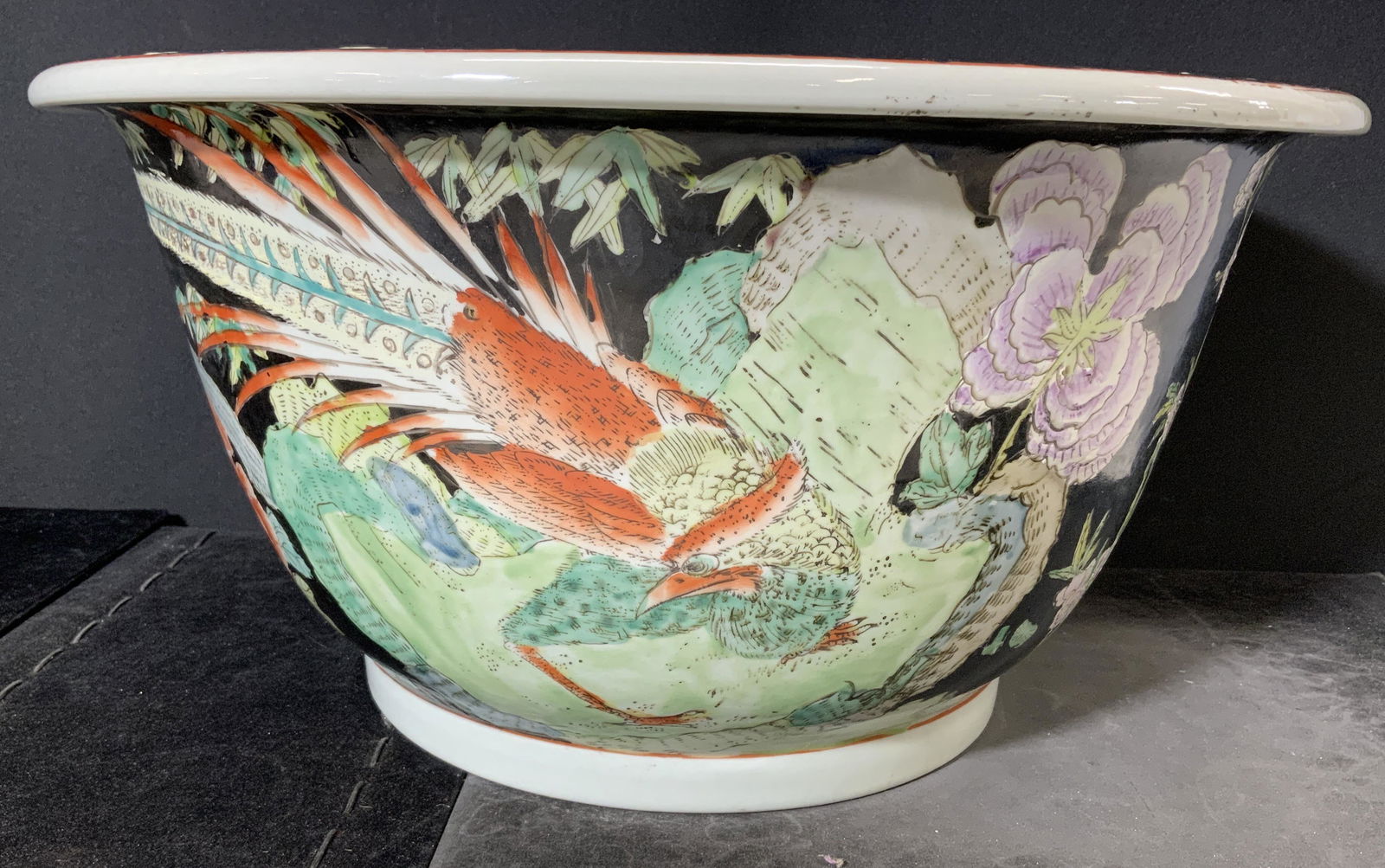 Signed Asian Ceramic Planter (1 of 8)