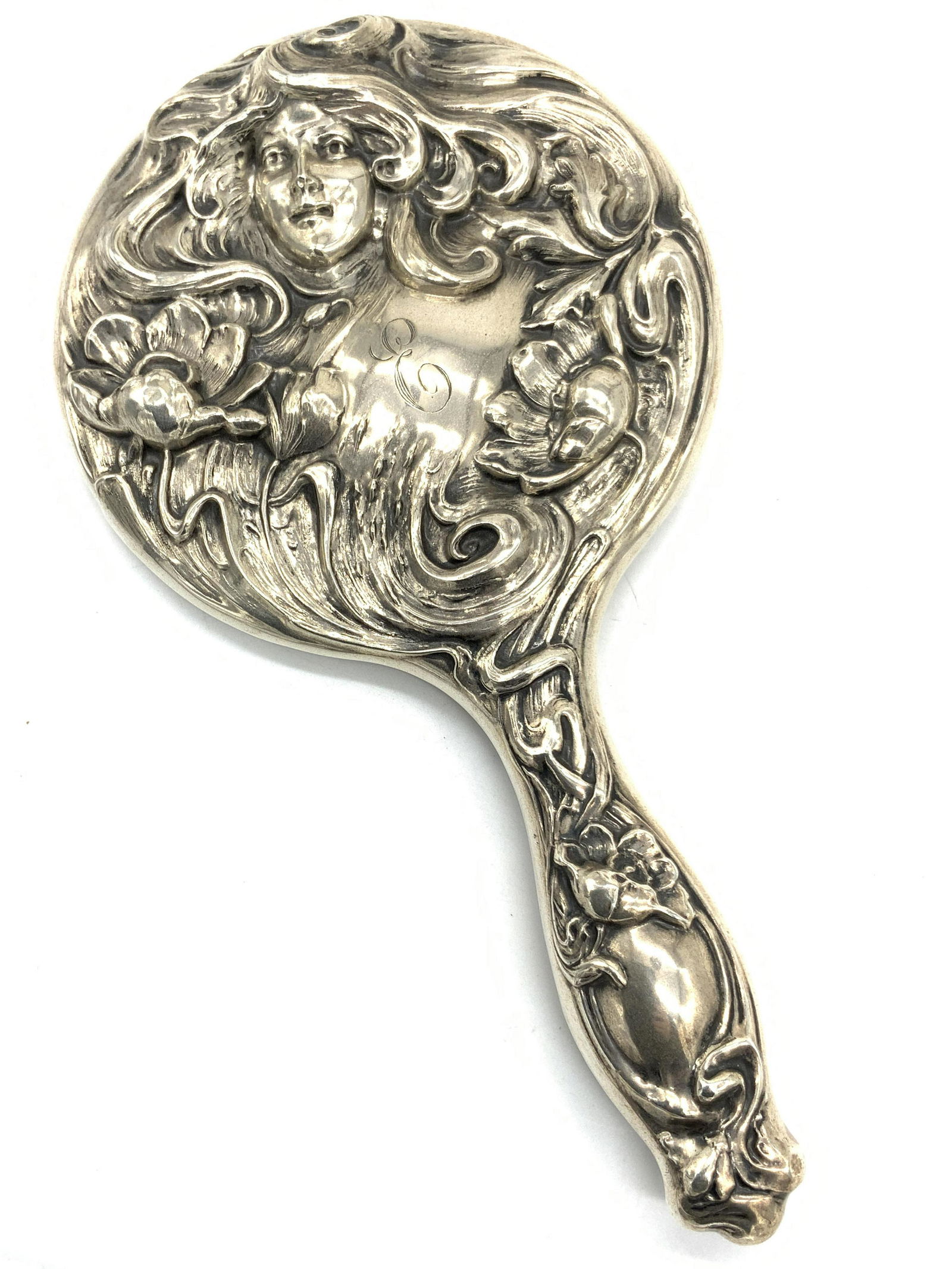 Sterling Art Nouveau Hand Mirror (1 of 7)