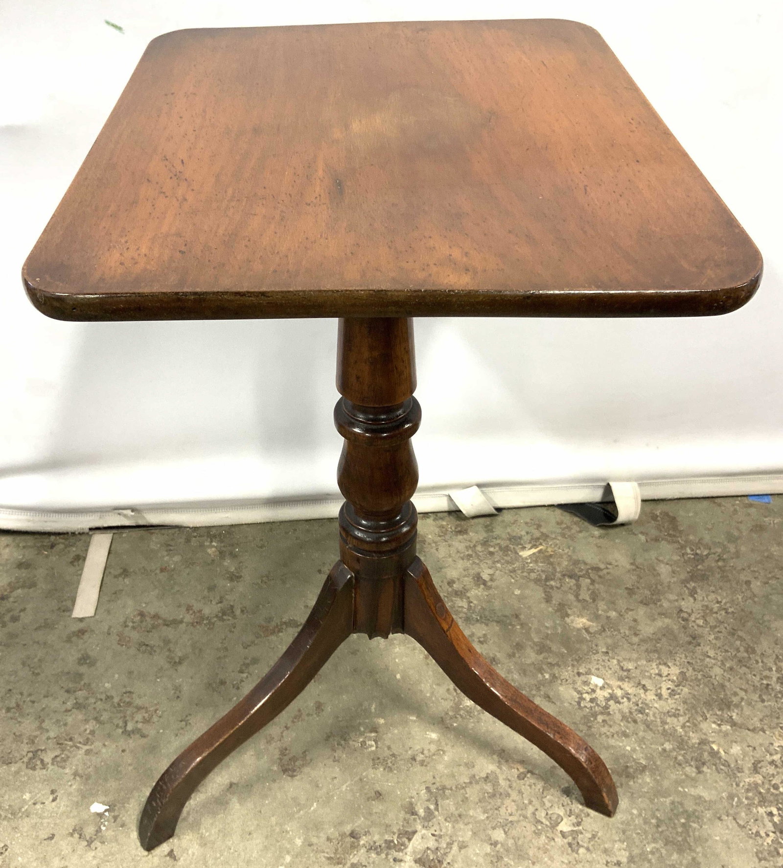 Antique Pedestal Side Table W Tripod Base (1 of 10)