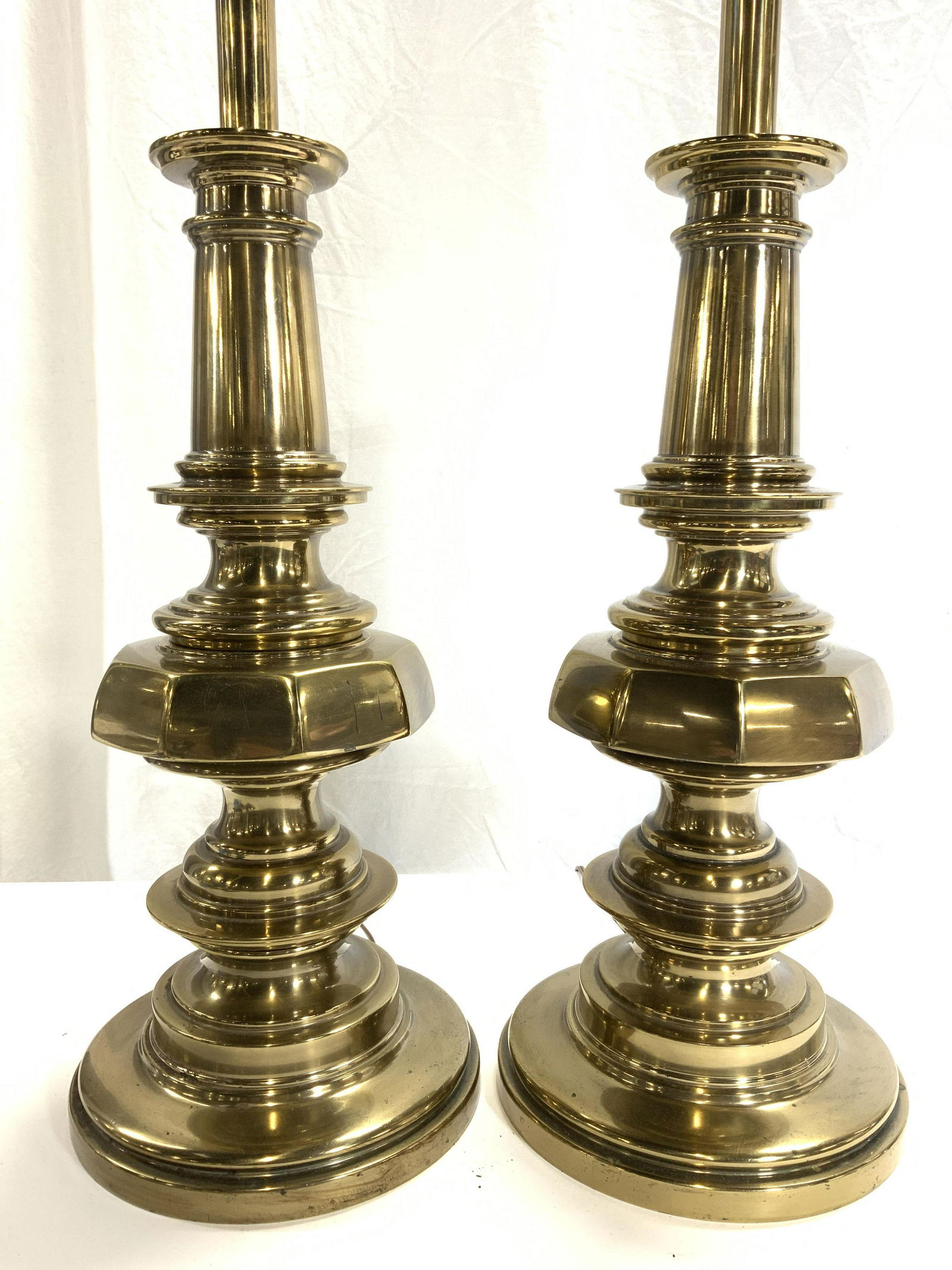 Pair STIFFEL Brass Table Lamps (1 of 10)