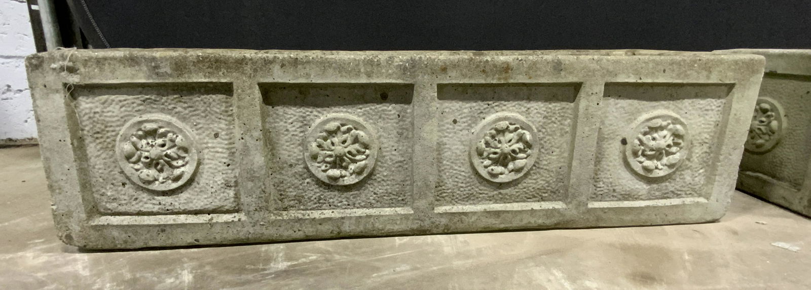 Pair Cast Stone Window Box Style Planters (1 of 10)