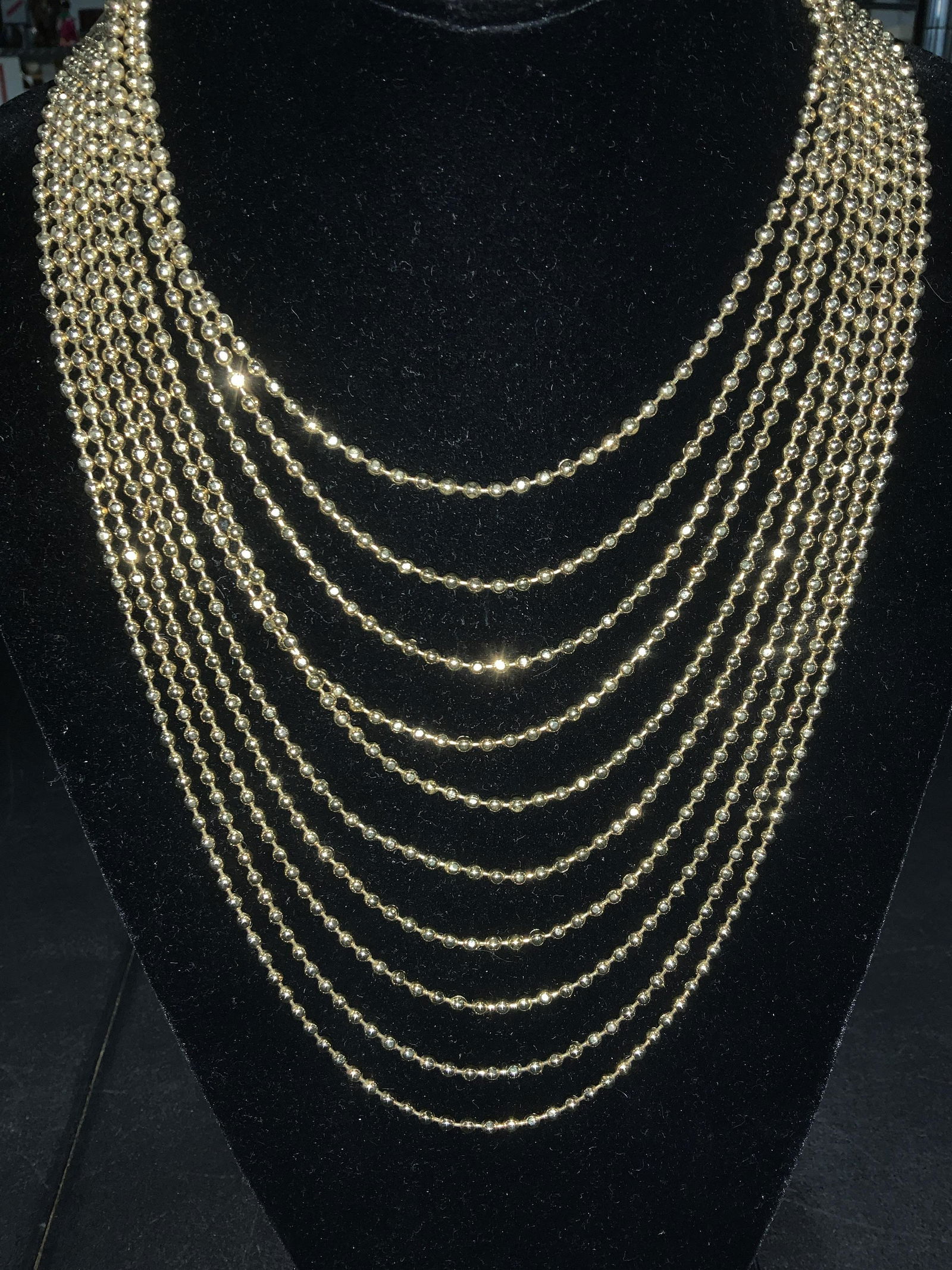 LANDAU Cascading Bead Chain Necklace (1 of 6)