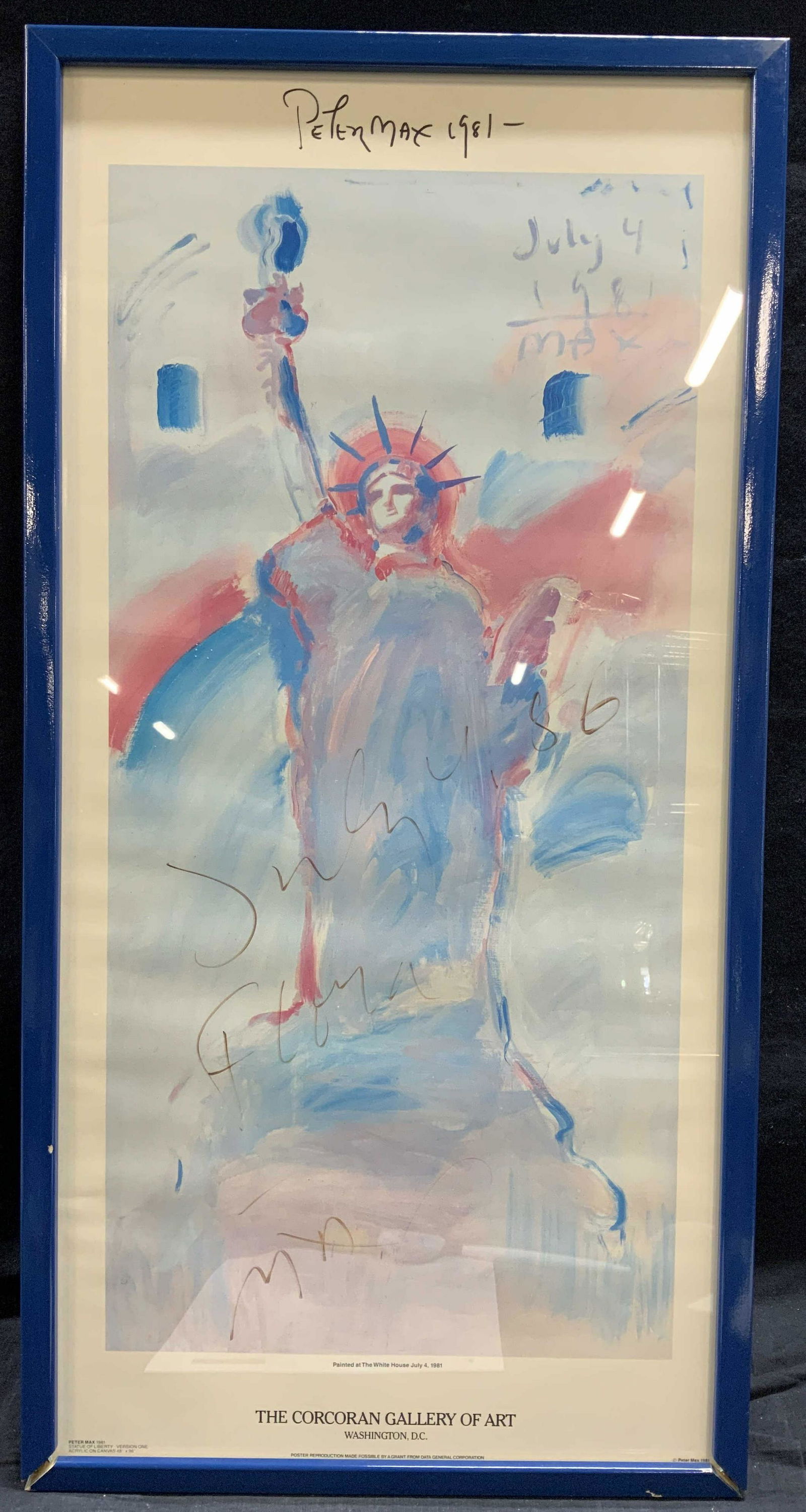 PETER MAX Signed Print of Statue of Liberty 1981 (1 of 10)