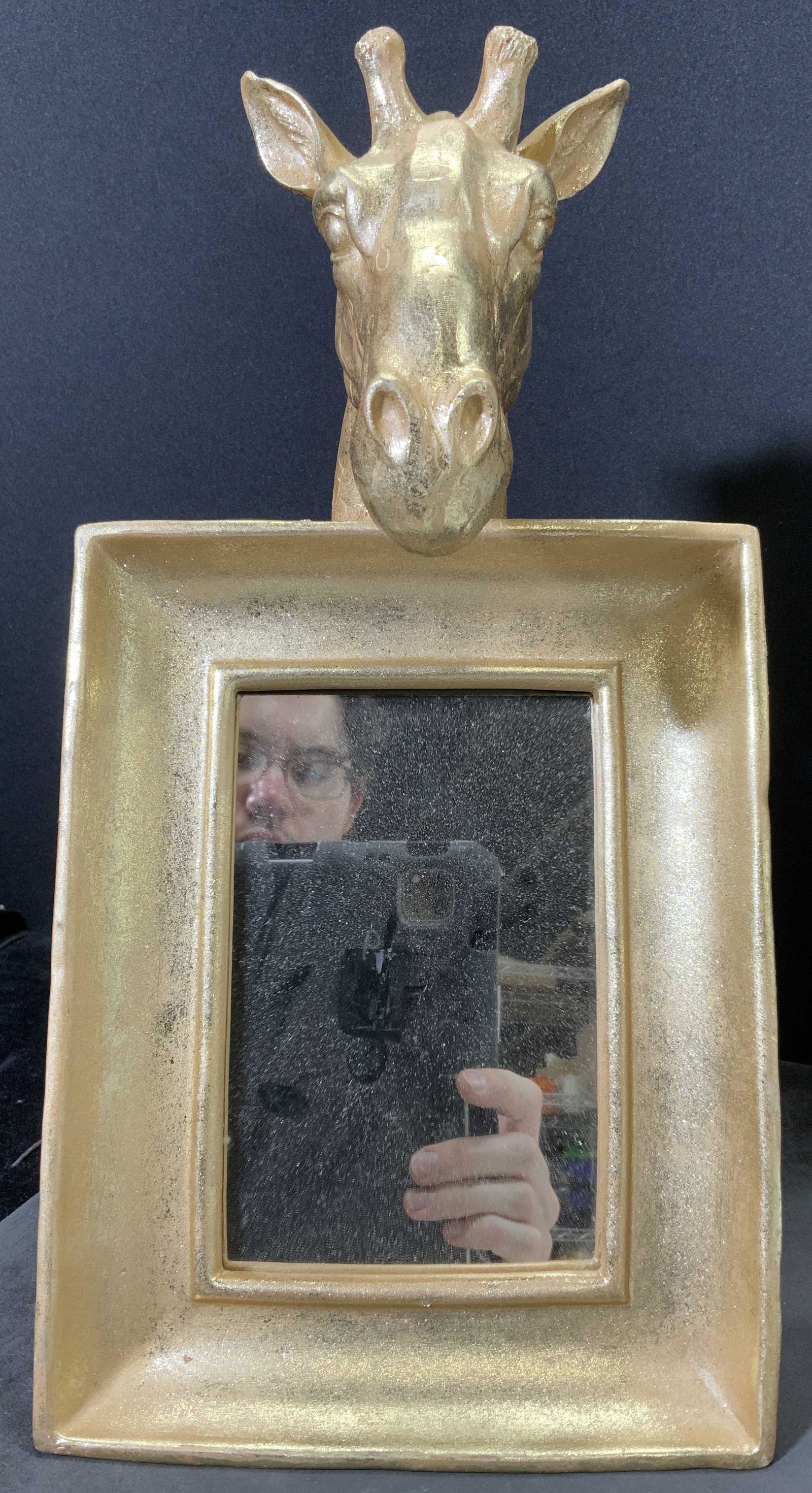 AZZURE HOME Gilt Giraffe Picture Frame w Mirror (1 of 10)