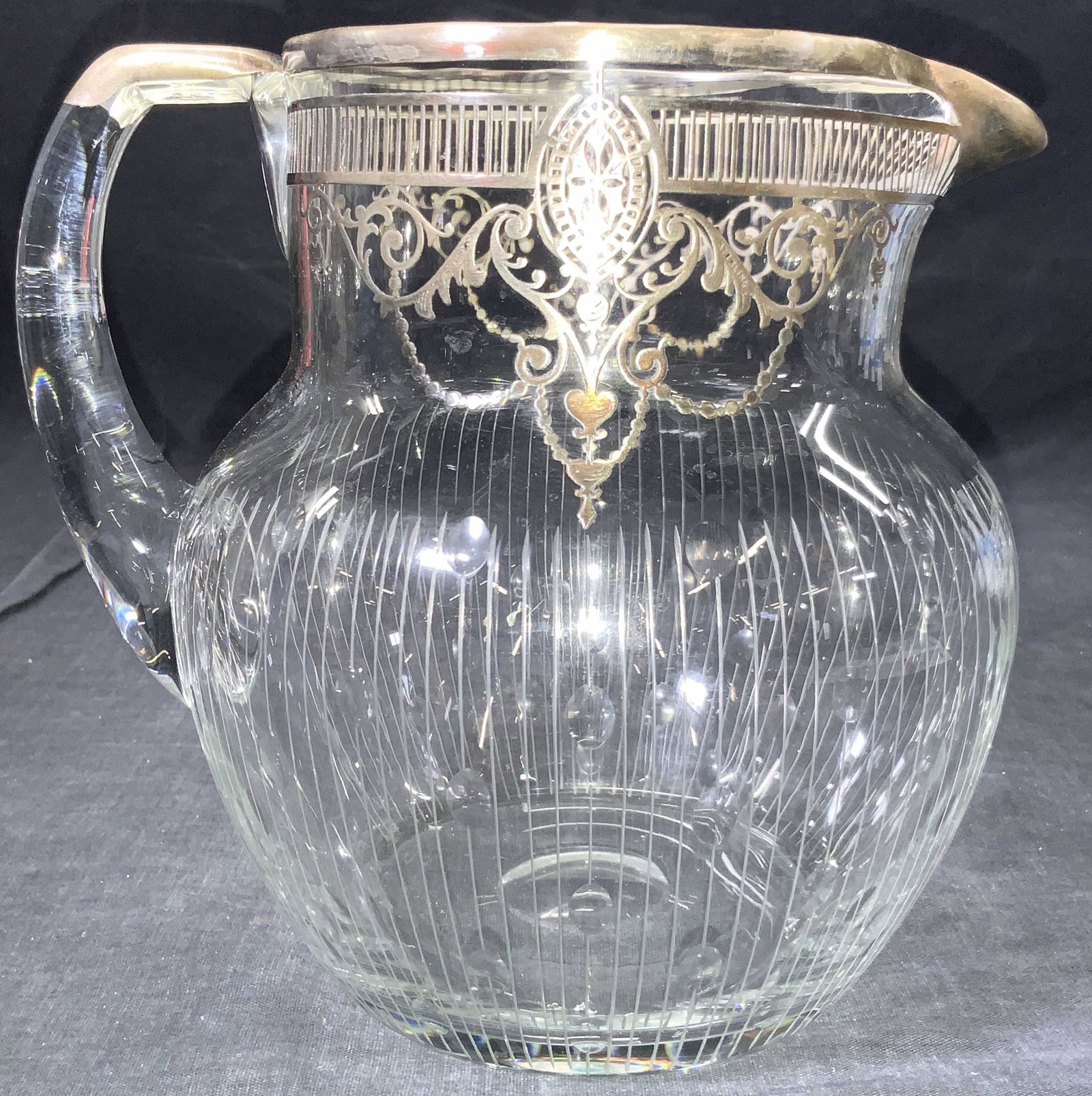 Vintage Sterling Silver Inlay Glass Vessel (1 of 10)