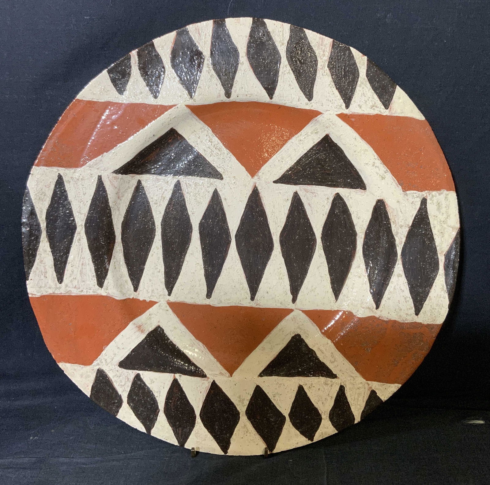 Ceramic African Patterned Centerpiece Plate (1 of 7)