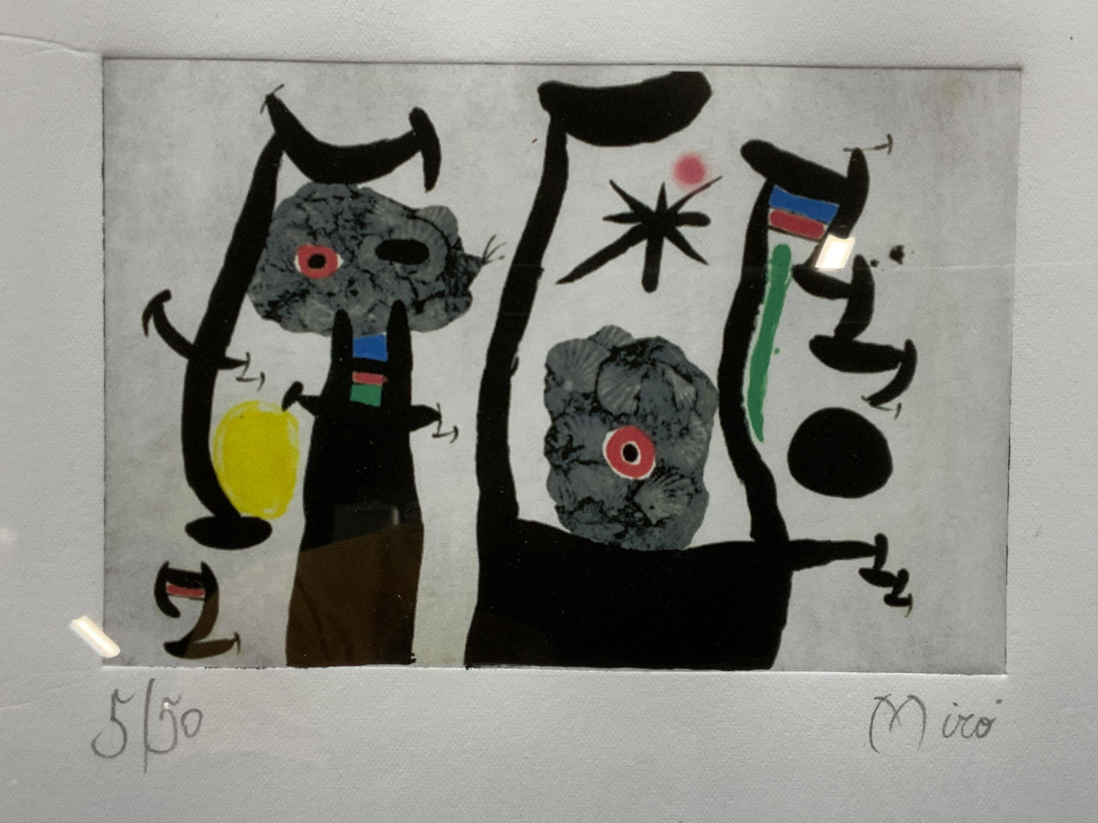 ATTR JOAN MIRO Signed Litho. of Abstract Figures (1 of 11)