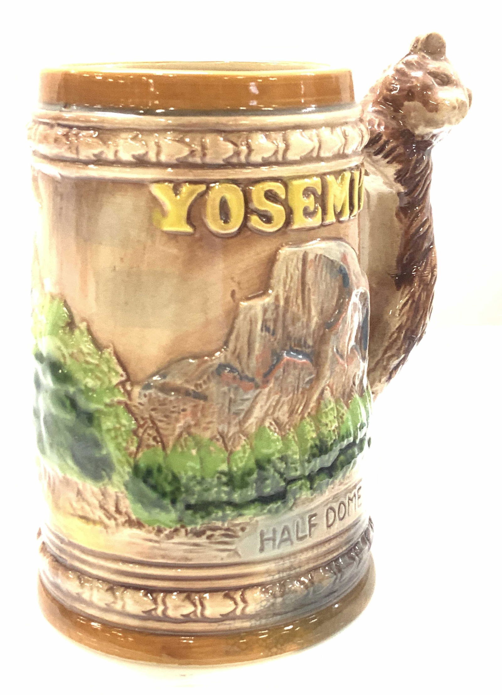 Yosemite Park Ceramic Tankard w Bear Handle (1 of 6)