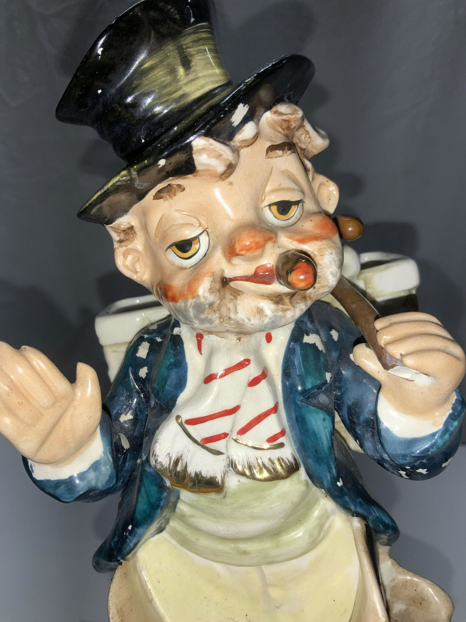 SHIELDS Red Skeleton Hobo Clown Ceramic Holder (1 of 7)
