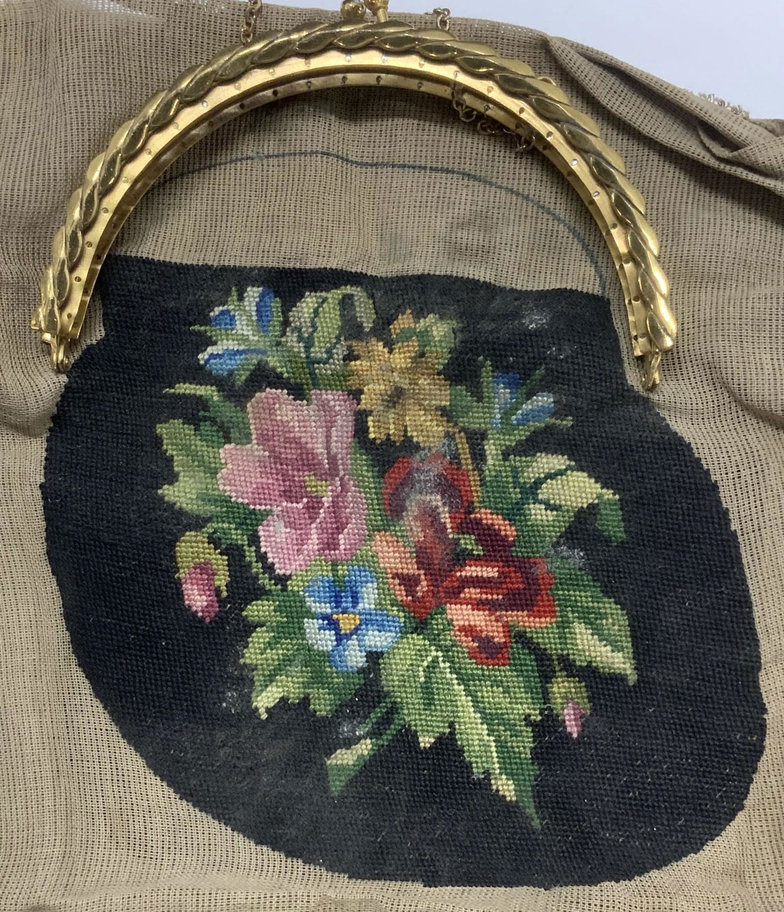PetitPoint Partial Victorian Purse Craft, Germany (1 of 7)