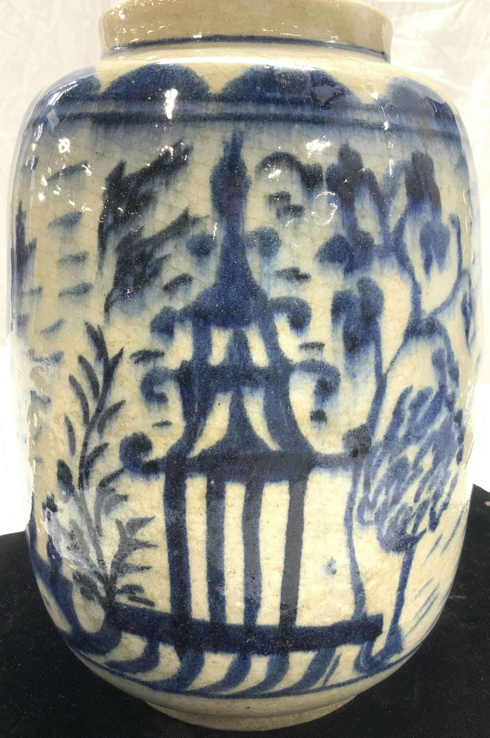 Vintage Asian Glazed Ceramic Planter/ Vessel (1 of 5)