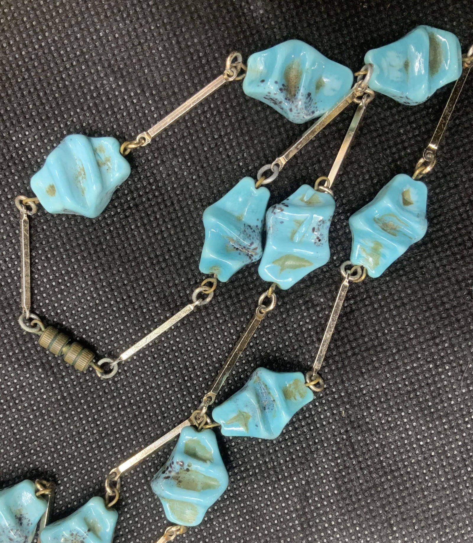 Artisanal Costume Turquoise Pebble Necklace (1 of 5)