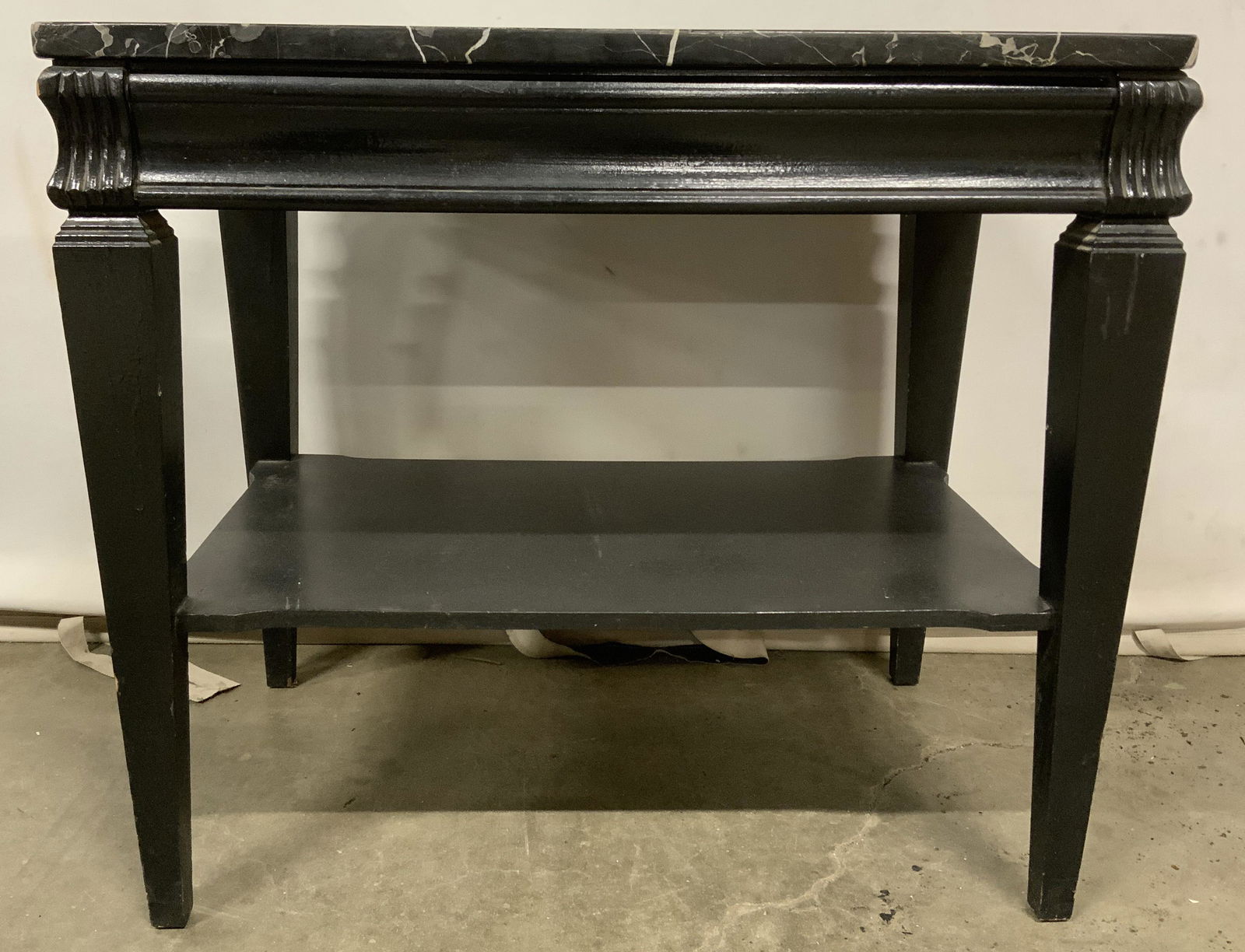 Vintage Marble Topped Side Table (1 of 7)
