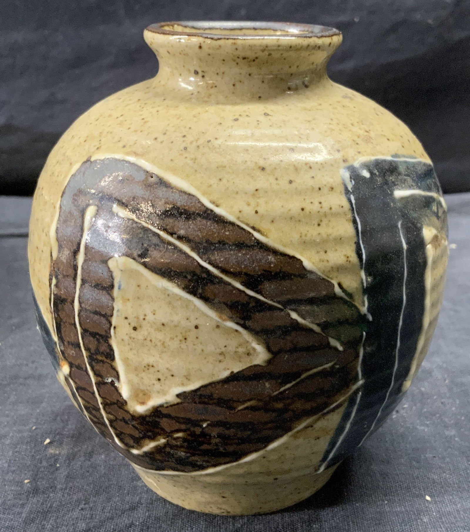 Hand Painted Abstract Pattern Ceramic Vase (1 of 5)