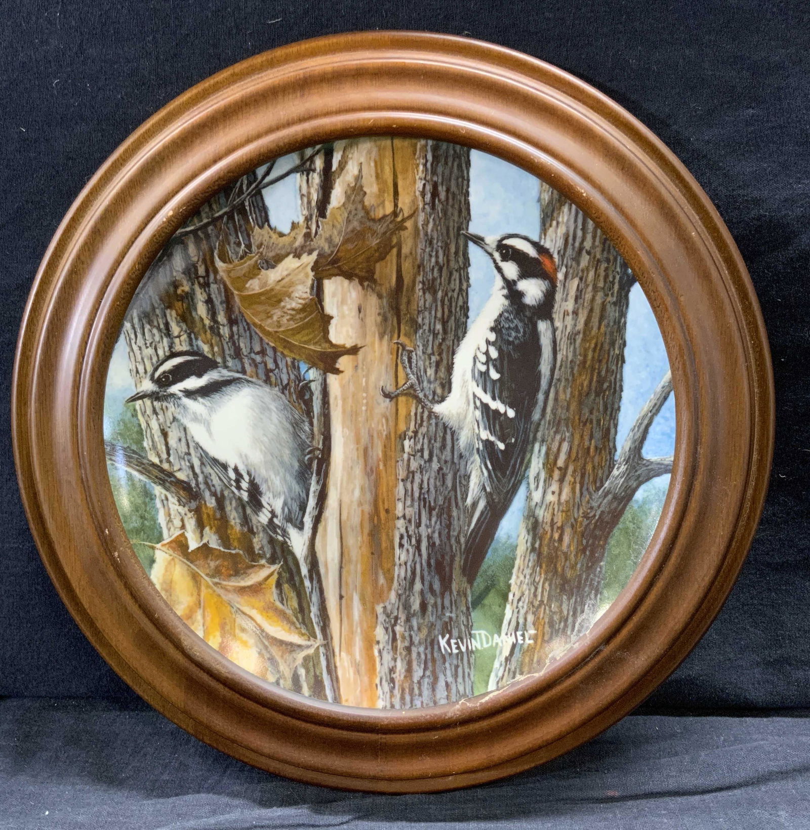 KEVIN DANIEL Handpainted Woodpecker Wall Plate (1 of 5)