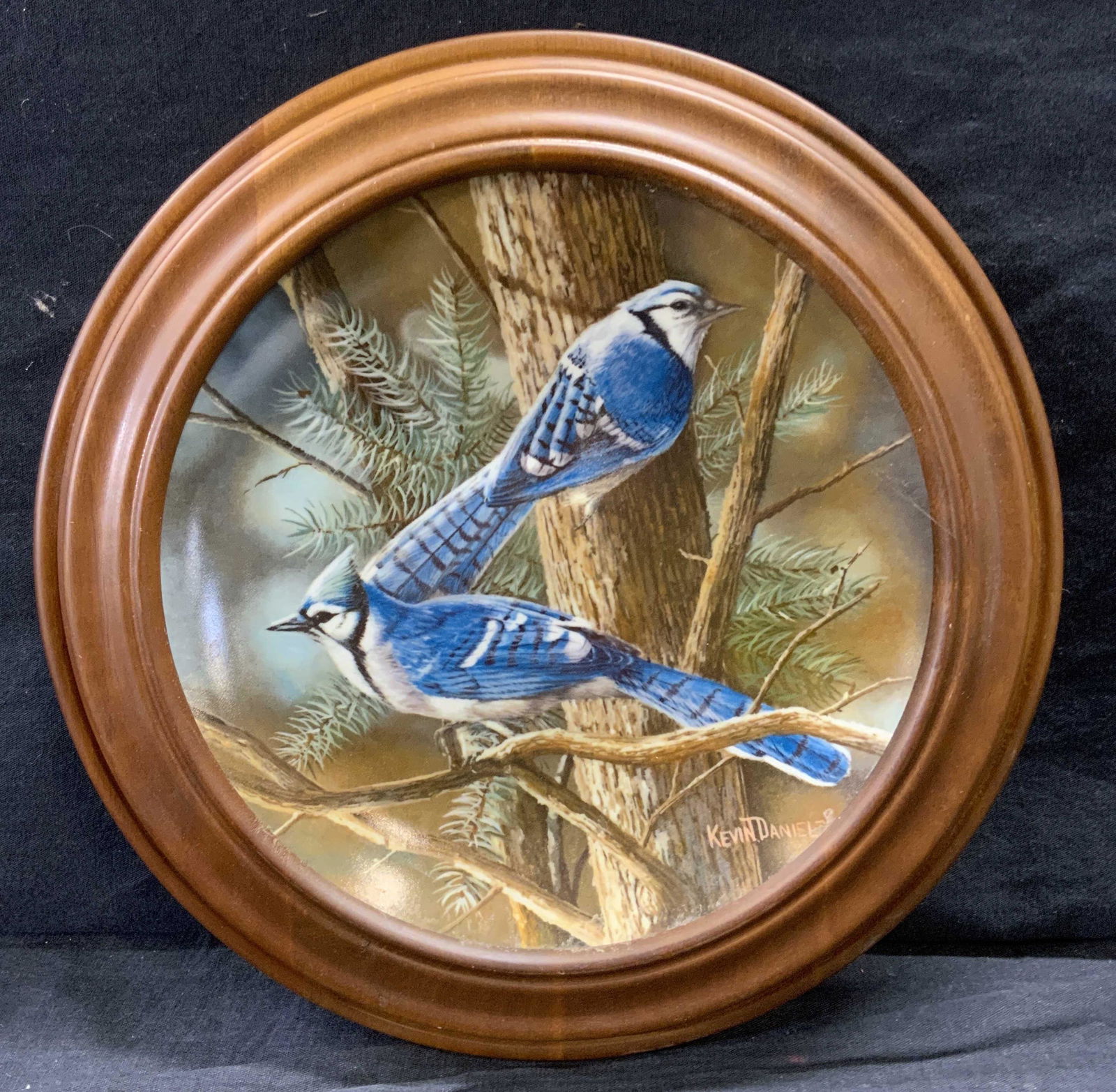 KEVIN DANIEL Handpainted Blue Jays Wall Plate (1 of 5)