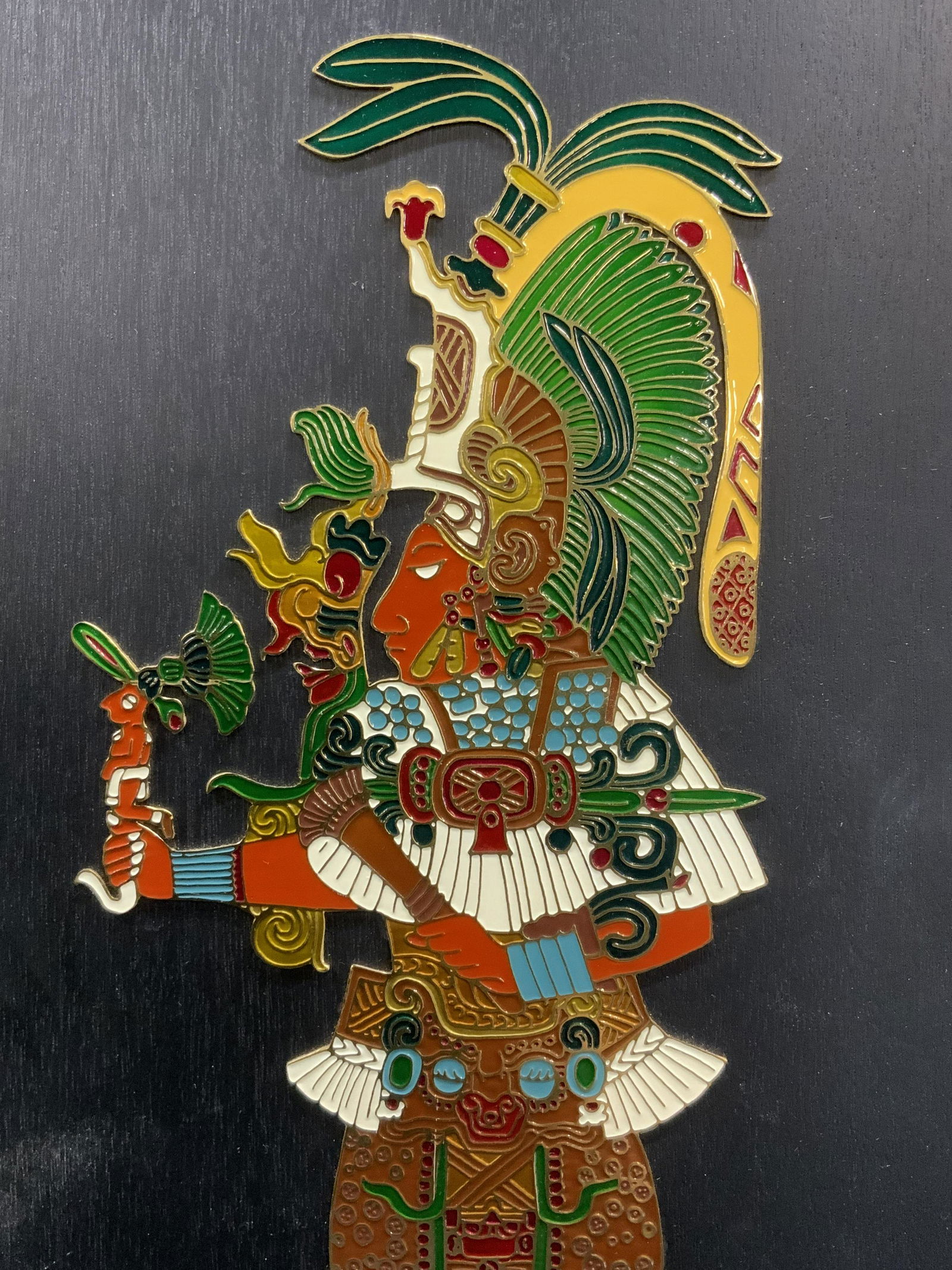 Mayan Priest with Scepter Wall Plaque (1 of 6)