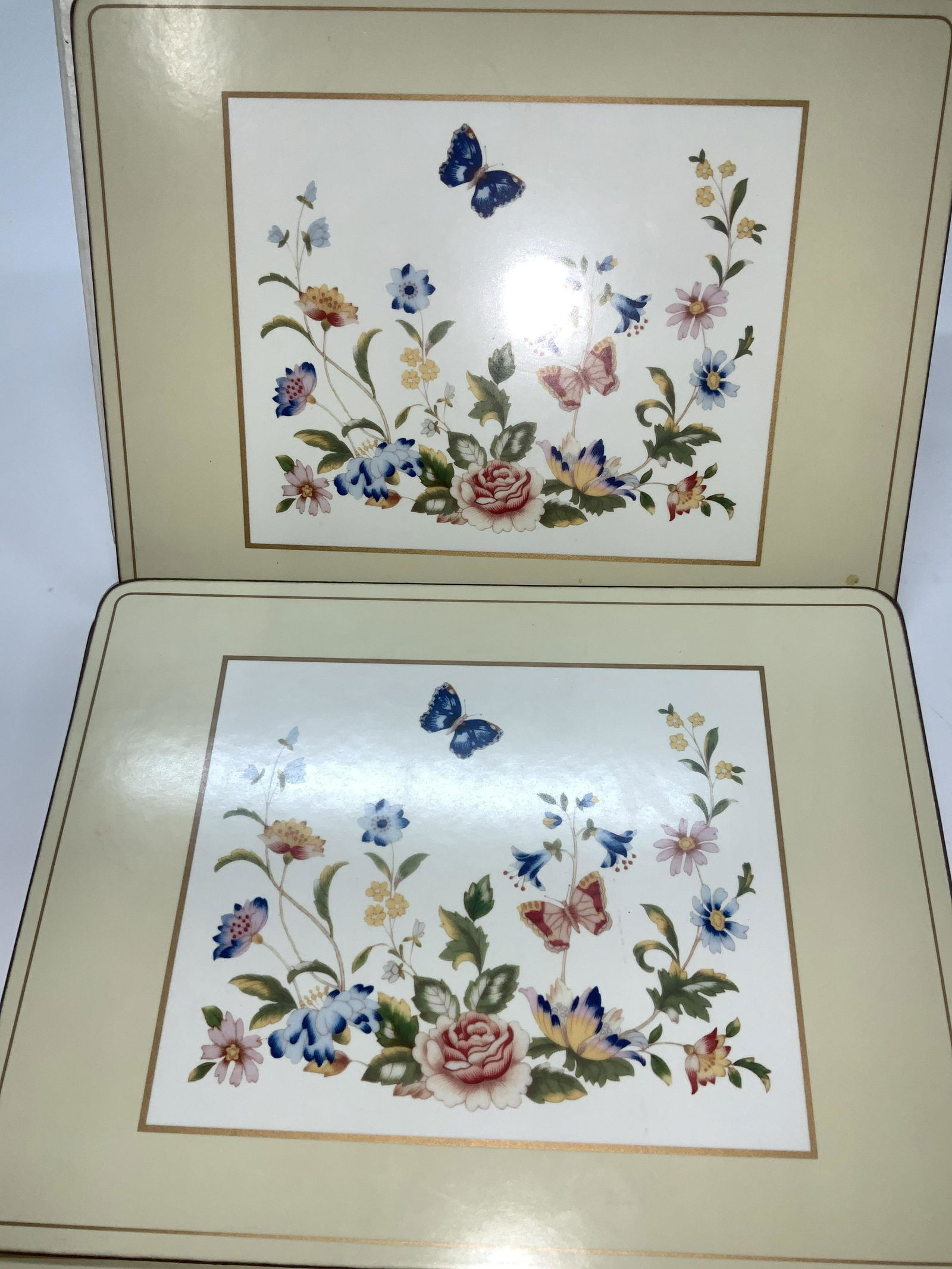 Boxed Set 6 AYNSLEY Acrylic Cork Table Mats (1 of 5)