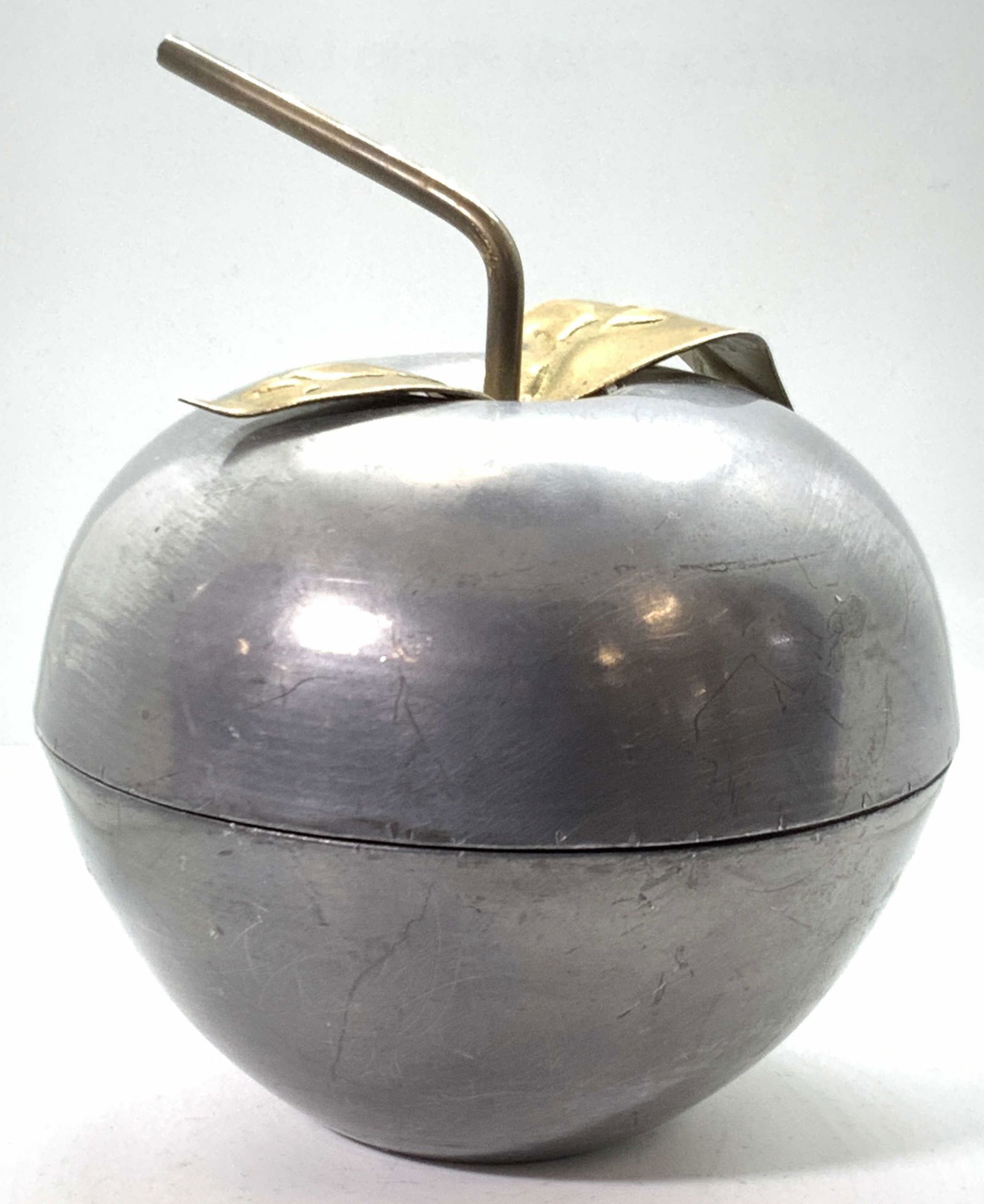 Vintage Pewter & Bronze Apple Keepsake Box (1 of 7)