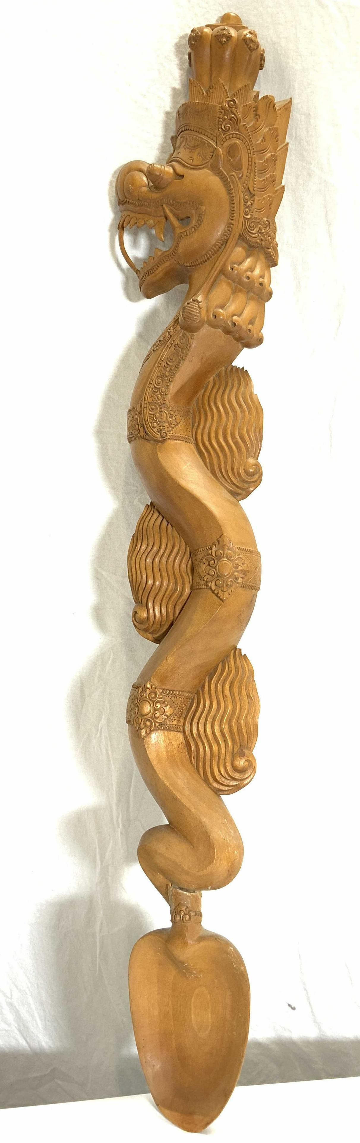 Intricately Carved Asian Dragon Spoon Wall Hanging (1 of 10)