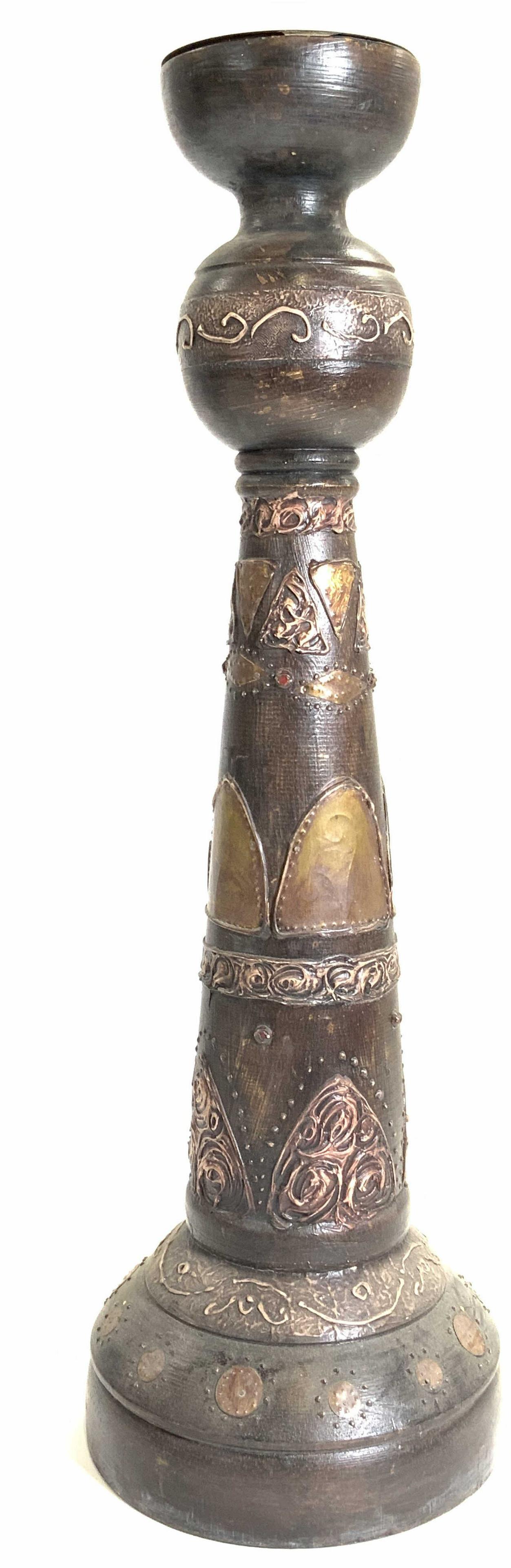 24 Inch Carved Wooden Candle Holder (1 of 10)