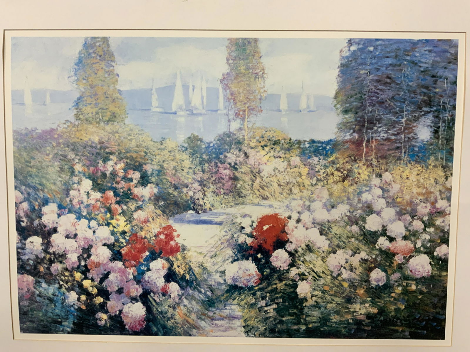 Framed Impressionist Landscape Lithograph (1 of 6)