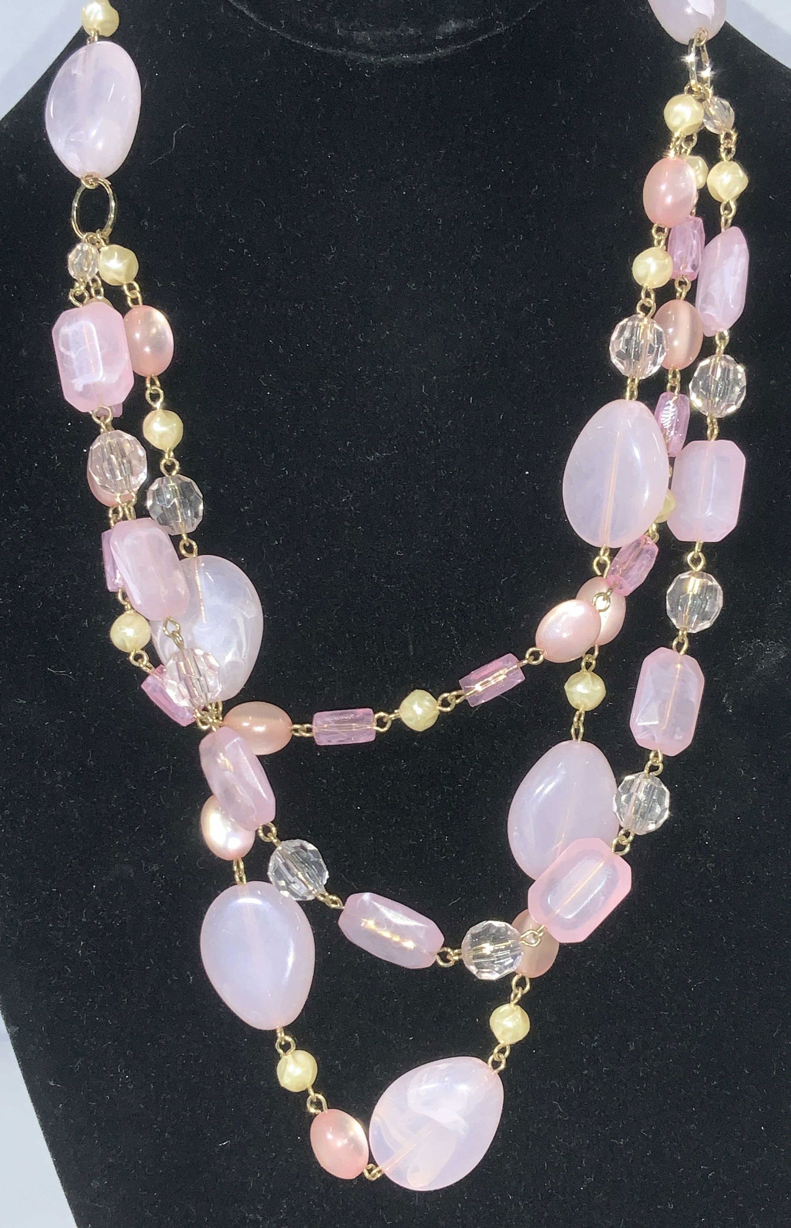 SONOMA Rose Quartz/Pearl Style Tiered Necklace (1 of 5)