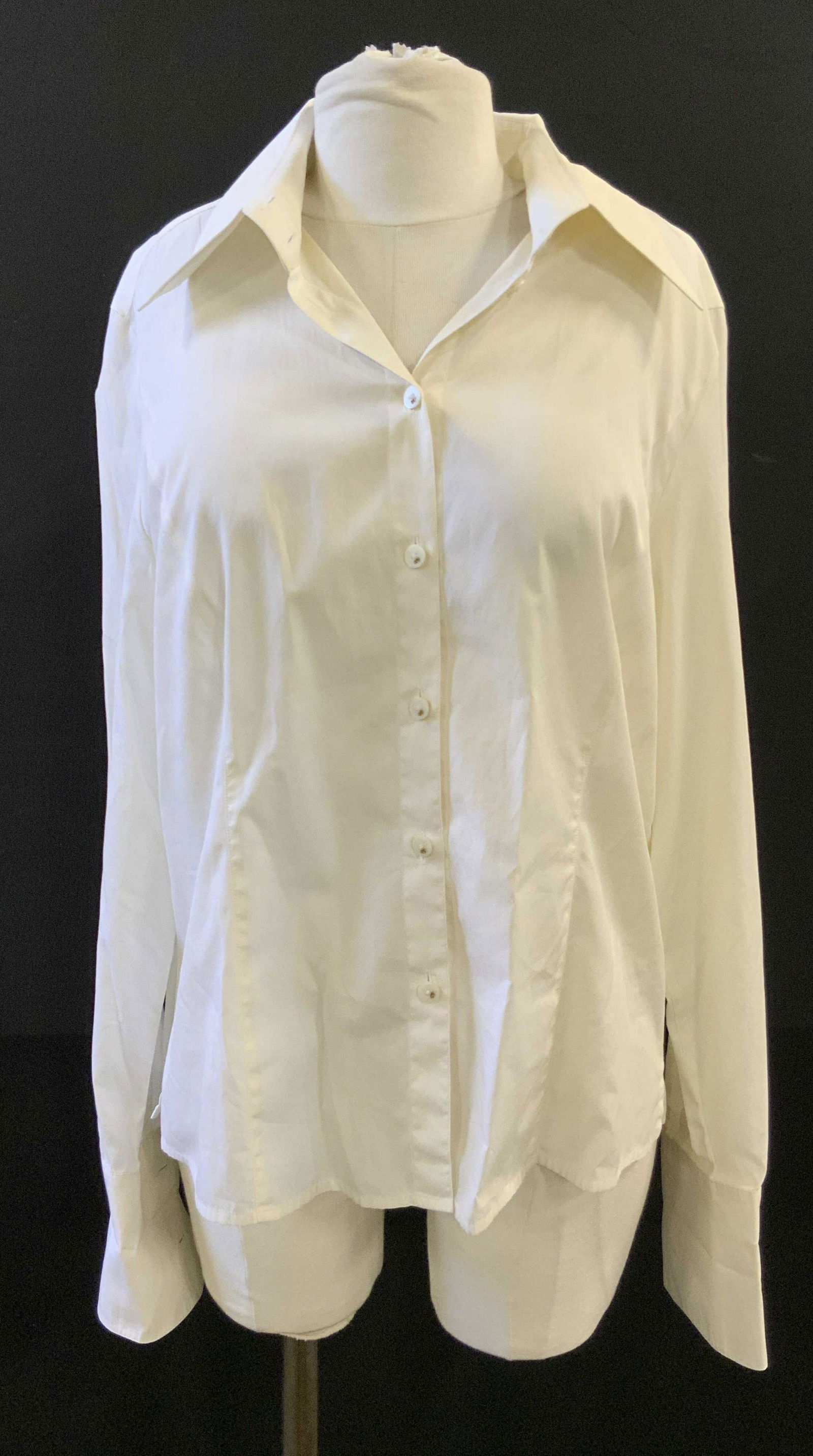 ESCADA Vintage Reverse Lace Up White Blouse (1 of 10)