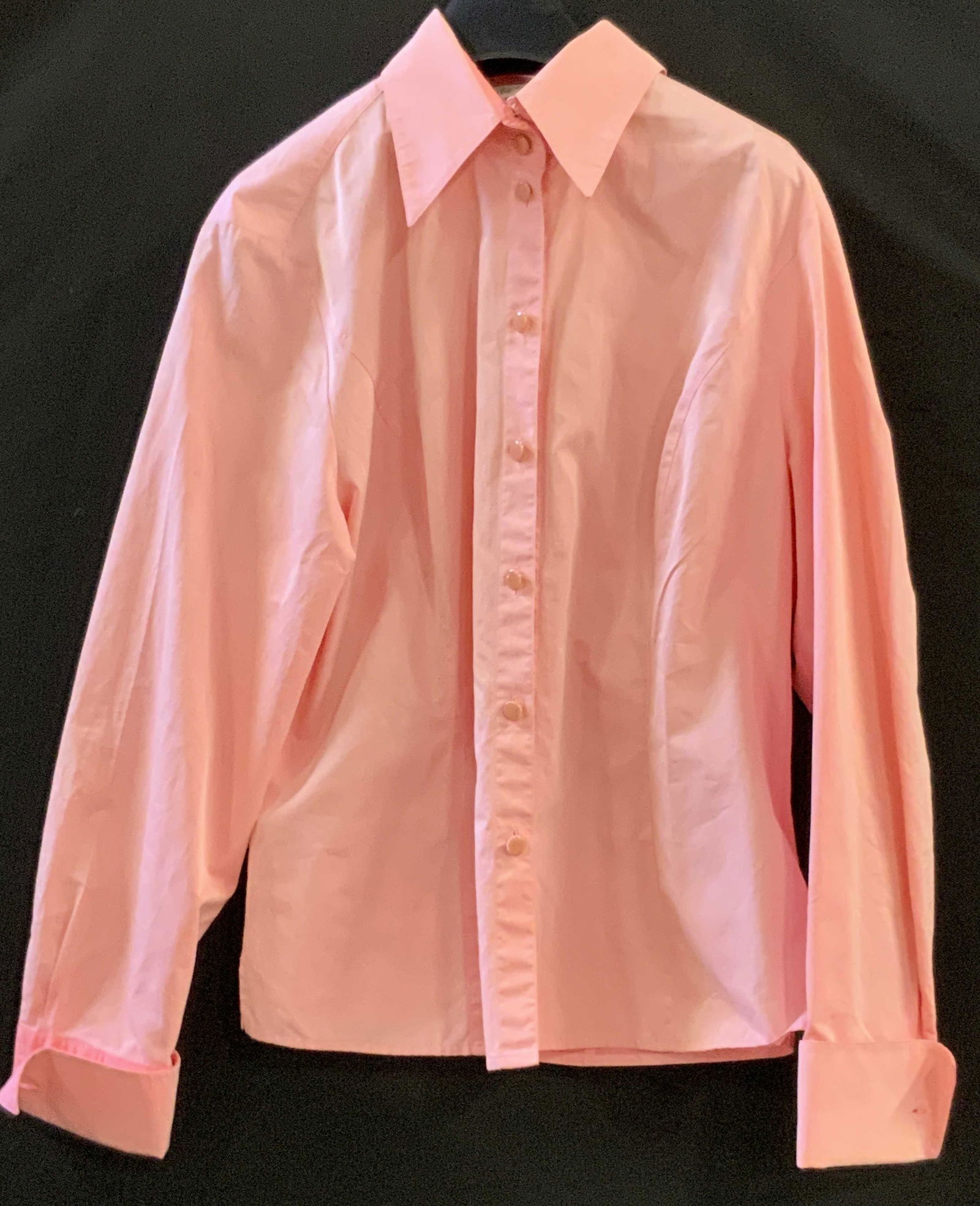 ESCADA Vintage Reverse Lace Up Pink Blouse (1 of 10)