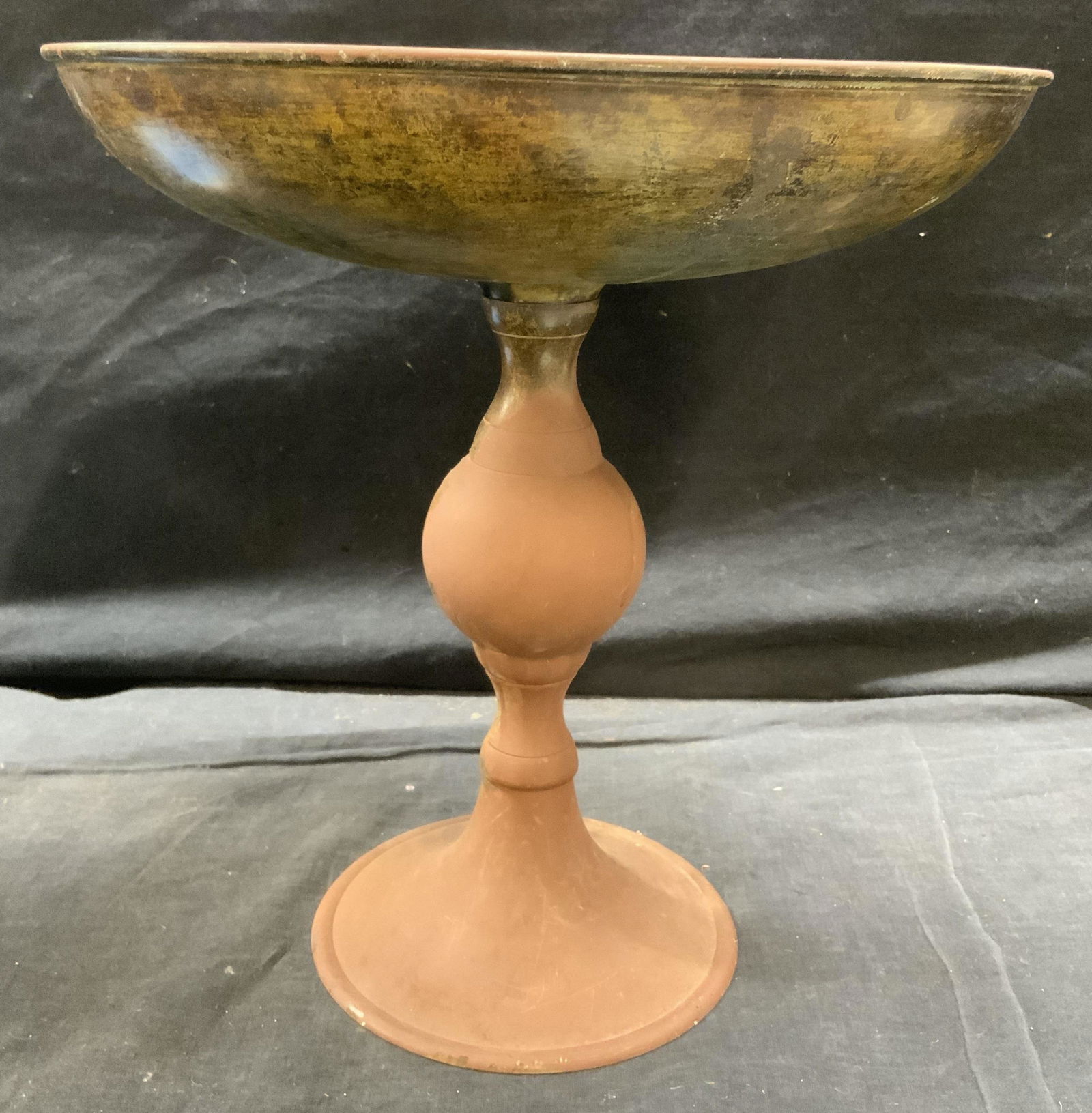 Tall Footed Metal Tazza (1 of 7)