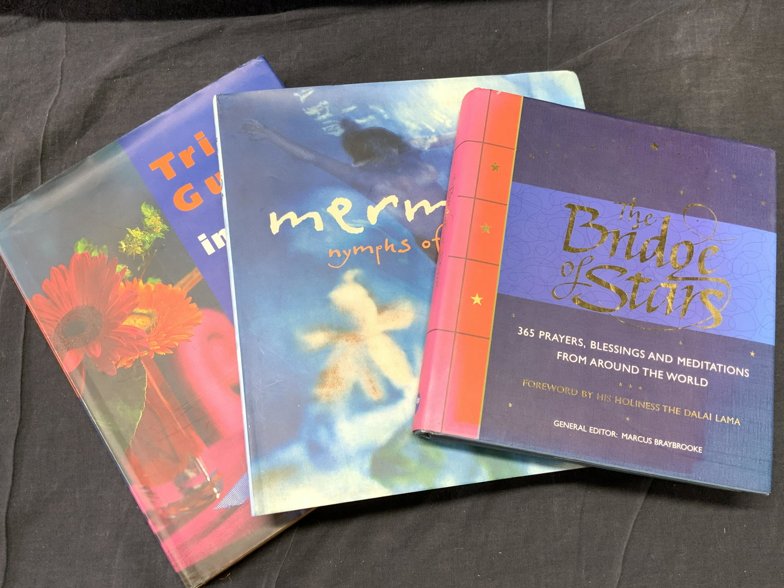 Lot of 3 Mystical/Art Books: Lot of 3 Mystical/Art Books, The Bridge of Stars, circa 2001, published by Duncan Baird Publishers, London, foreword by the Dalai Lama, subject is prayers, meditations, and blessings from around the w
