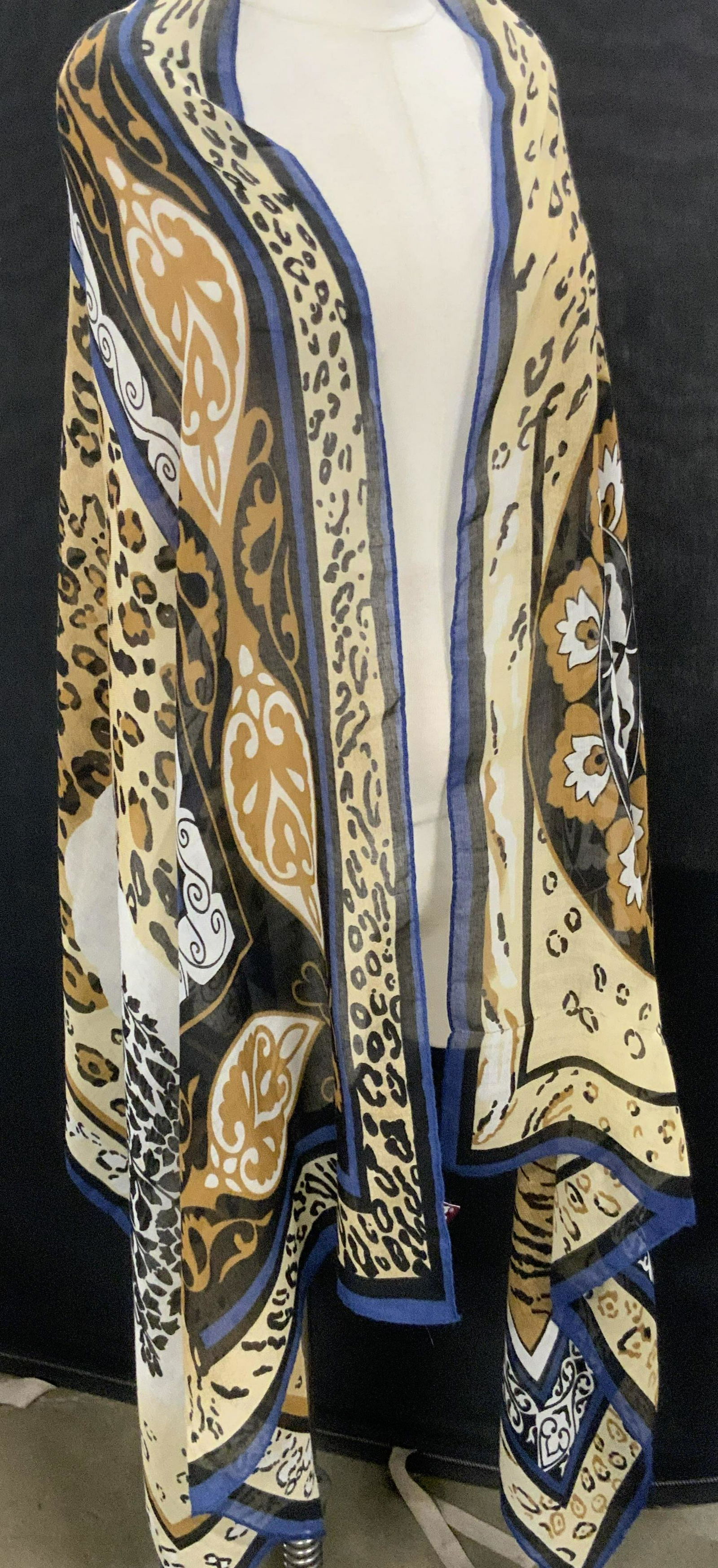 Leopard & Floral Print Ladies Scarf / Shawl (1 of 12)