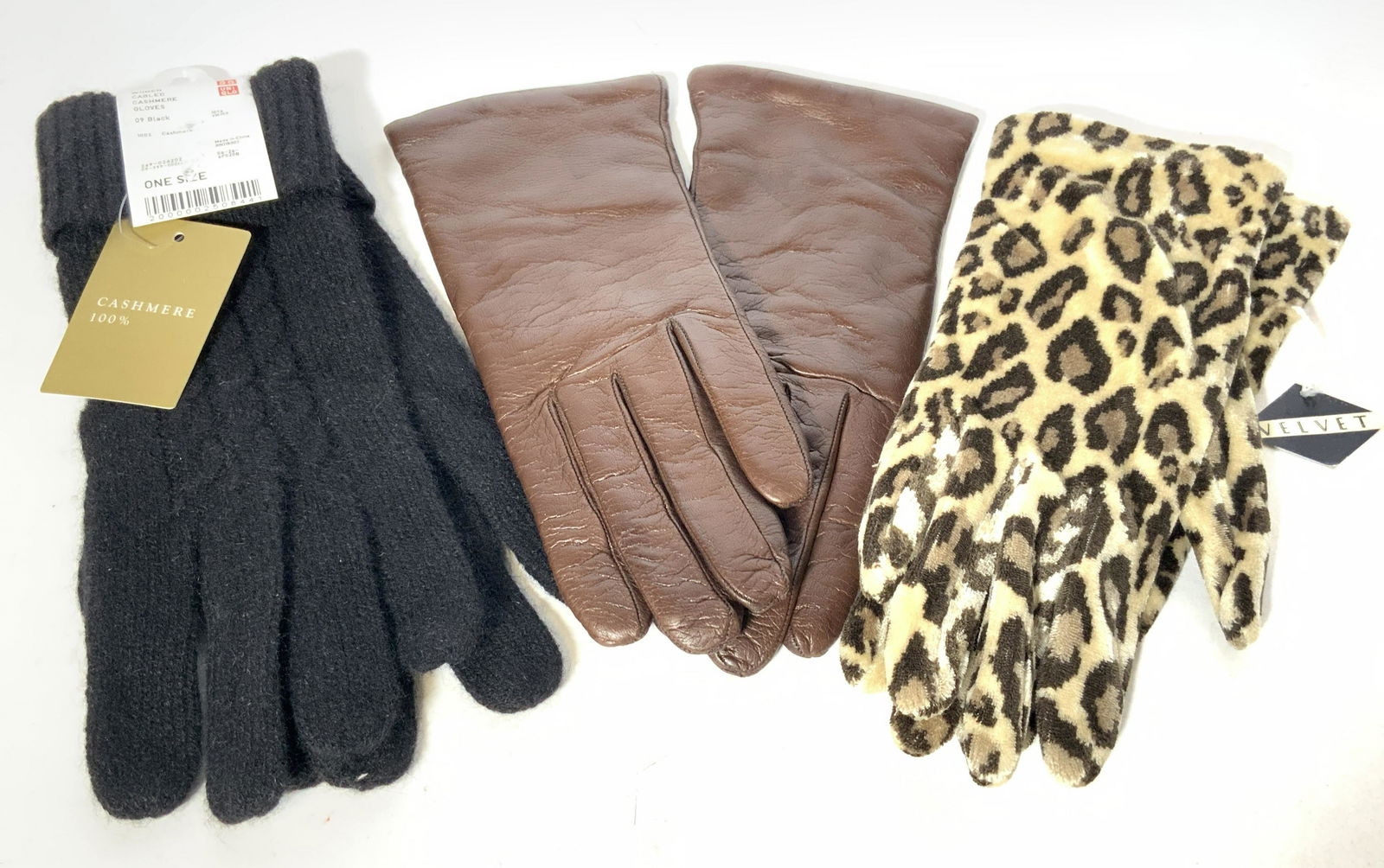 3 Pairs of Cashmere & Leather Gloves (1 of 9)