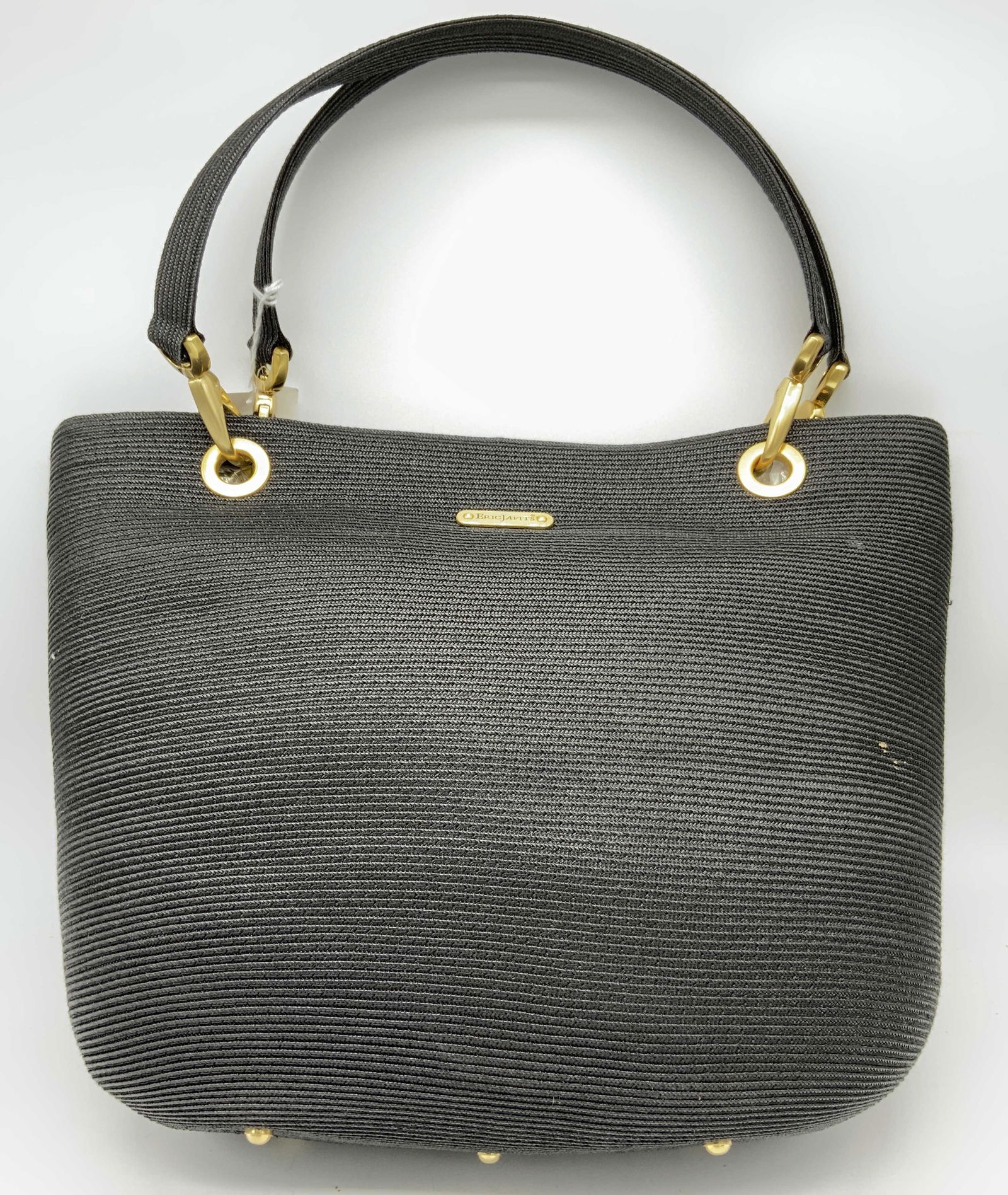 ERIC JAVITS Black Canvas Tote Bag NWT (1 of 8)