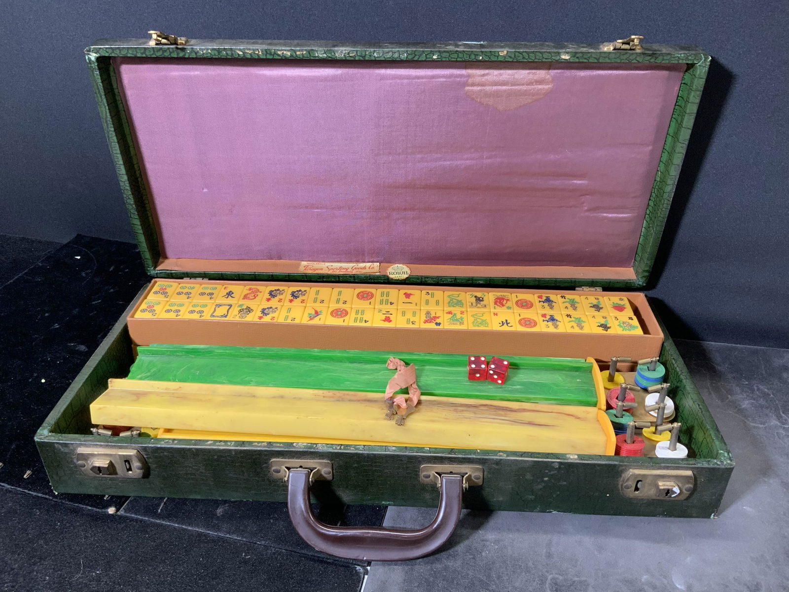 Vintage Mahjong Kit w Case (1 of 4)