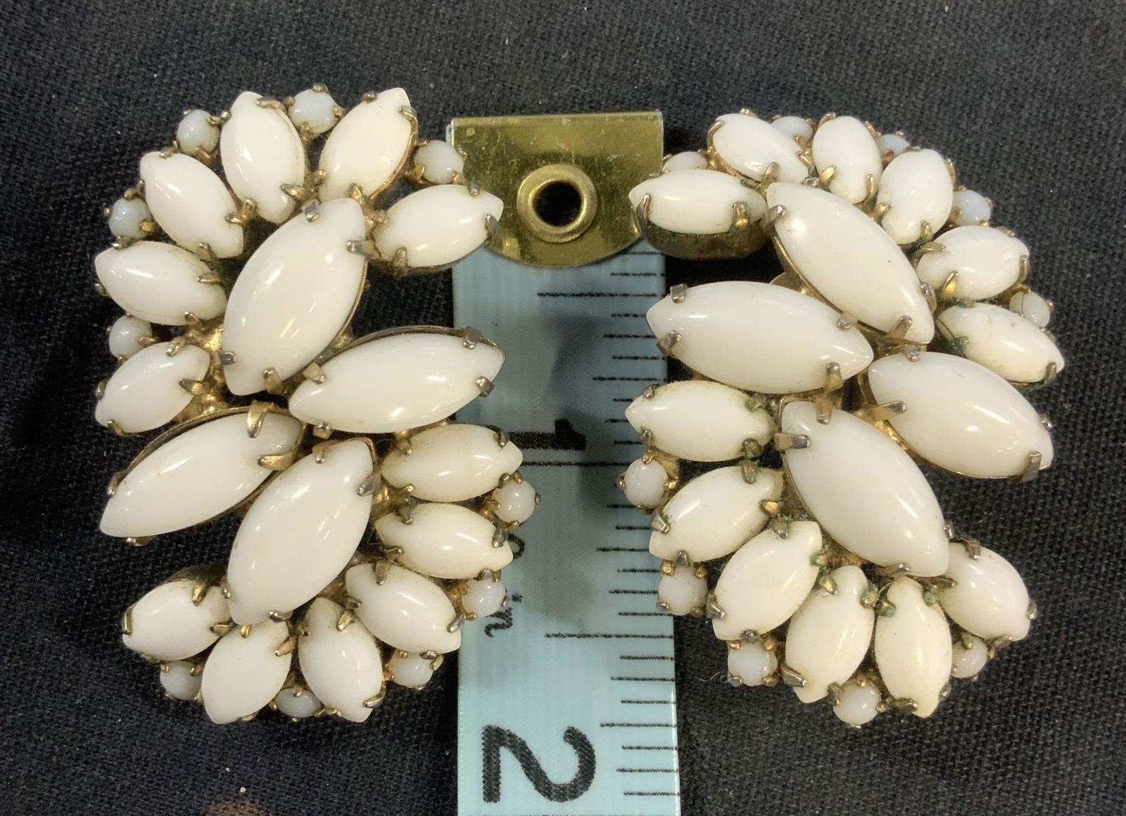 Mid Century Cocktail Clip On Statement Earrings (1 of 4)