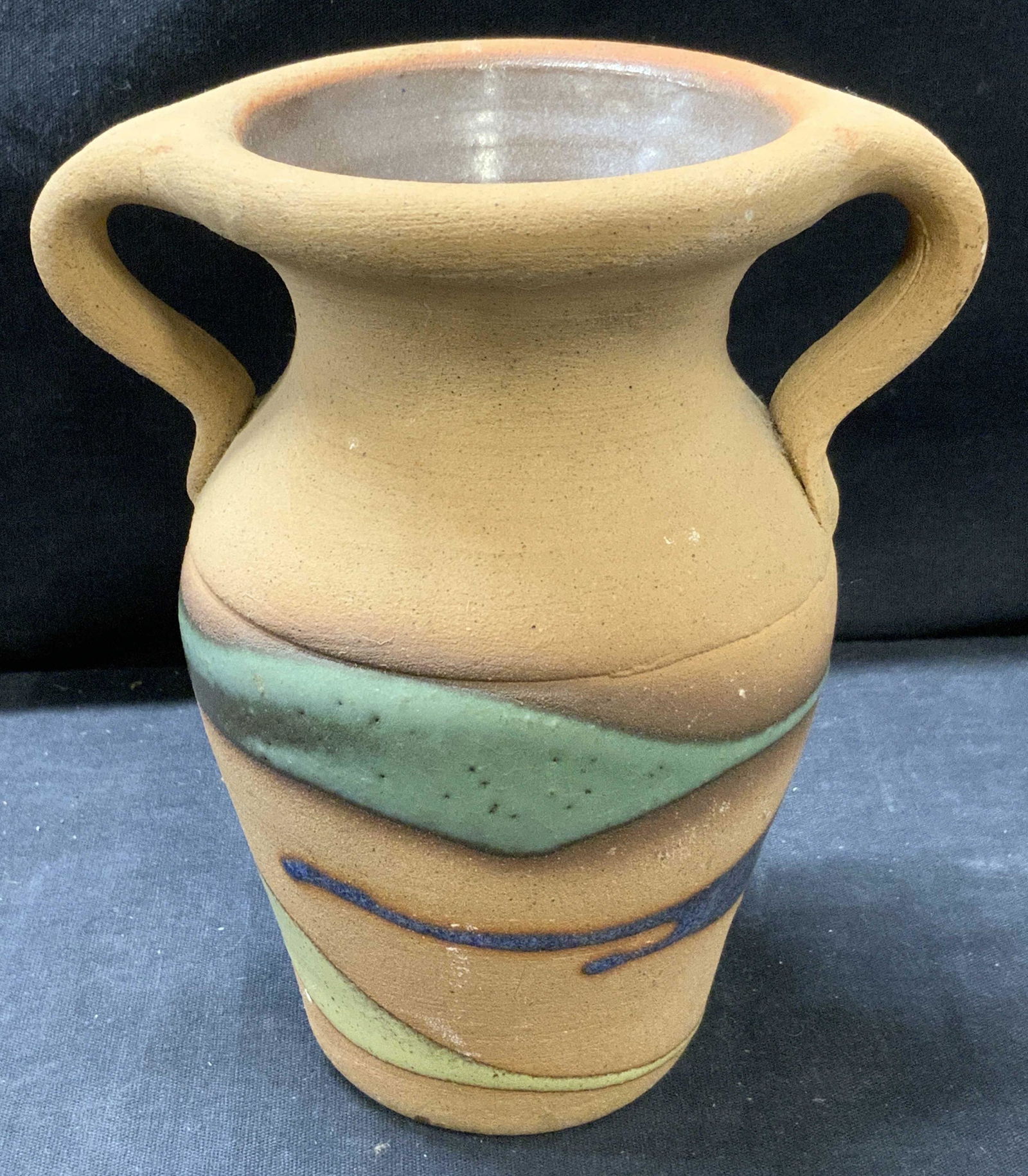 Signed Stoneware Vessel With Handles (1 of 4)