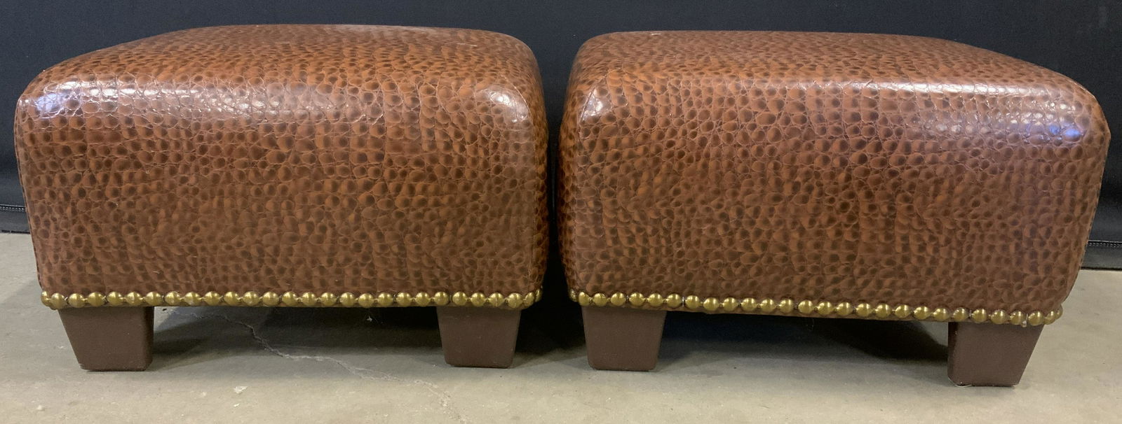Lot 2 Upholstered Foot Stools (1 of 6)