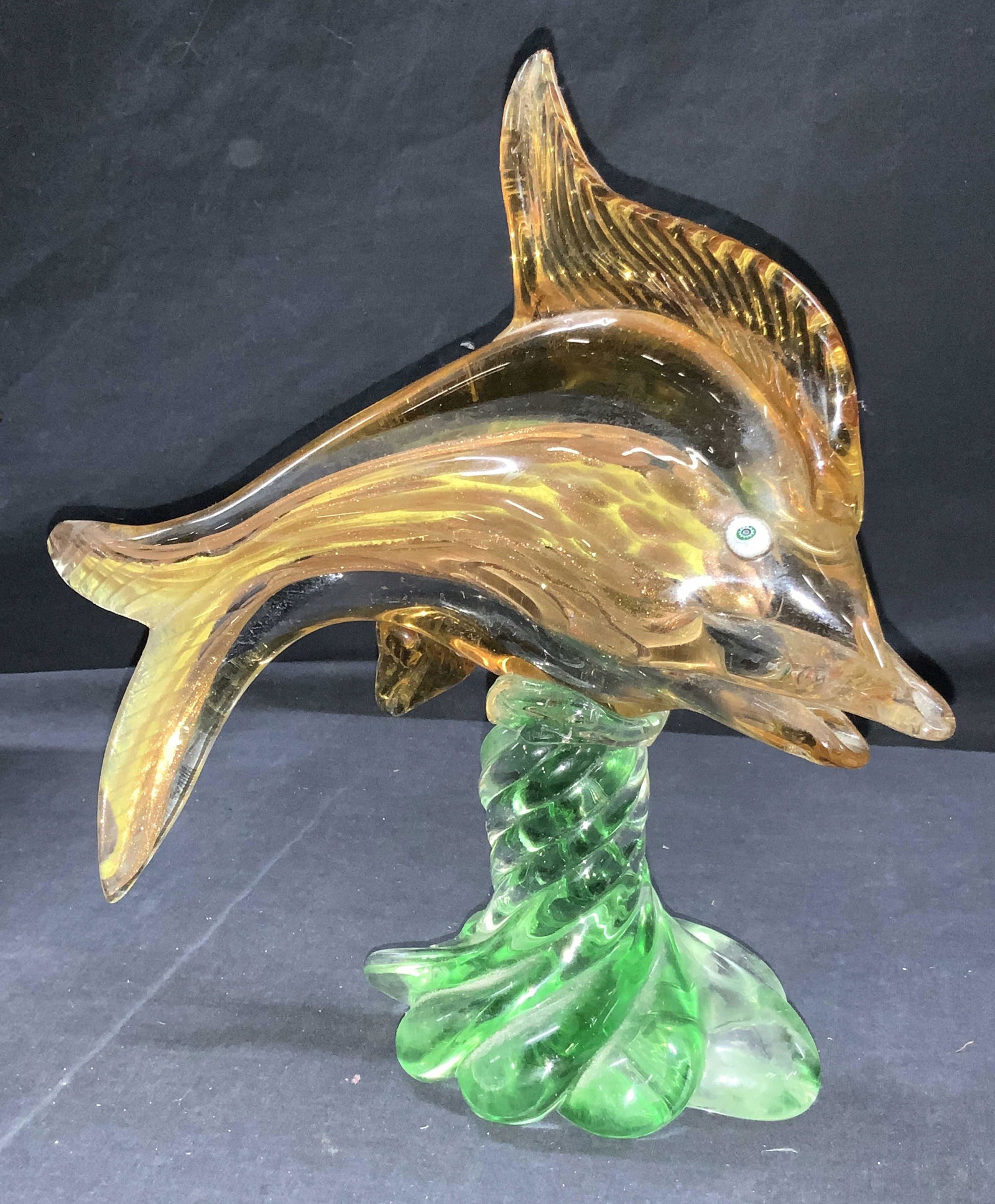 Murano Style Hand Blown Art Glass Marlin (1 of 10)