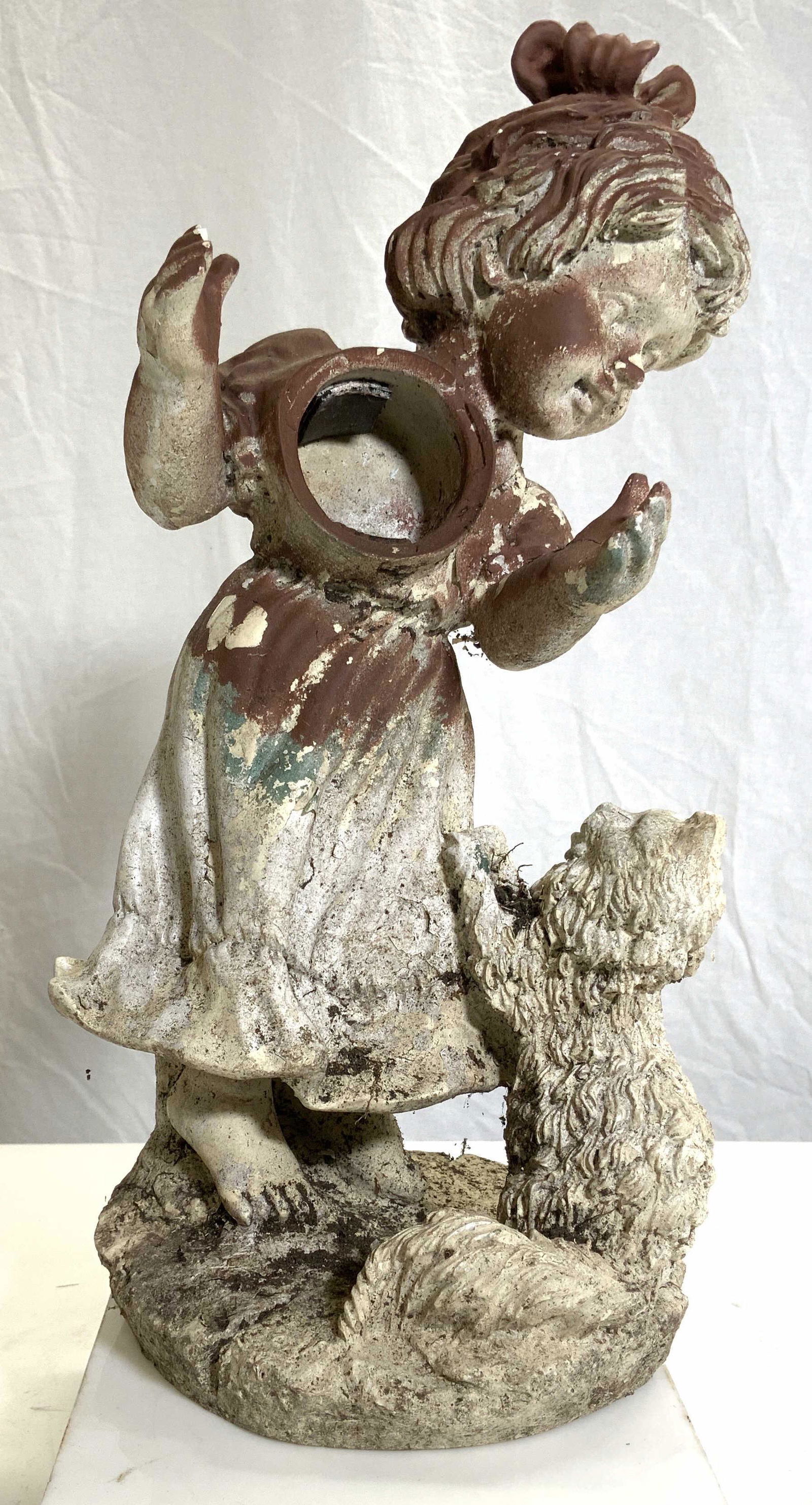 Vintage Composite Female Child & Cat Figure (1 of 8)