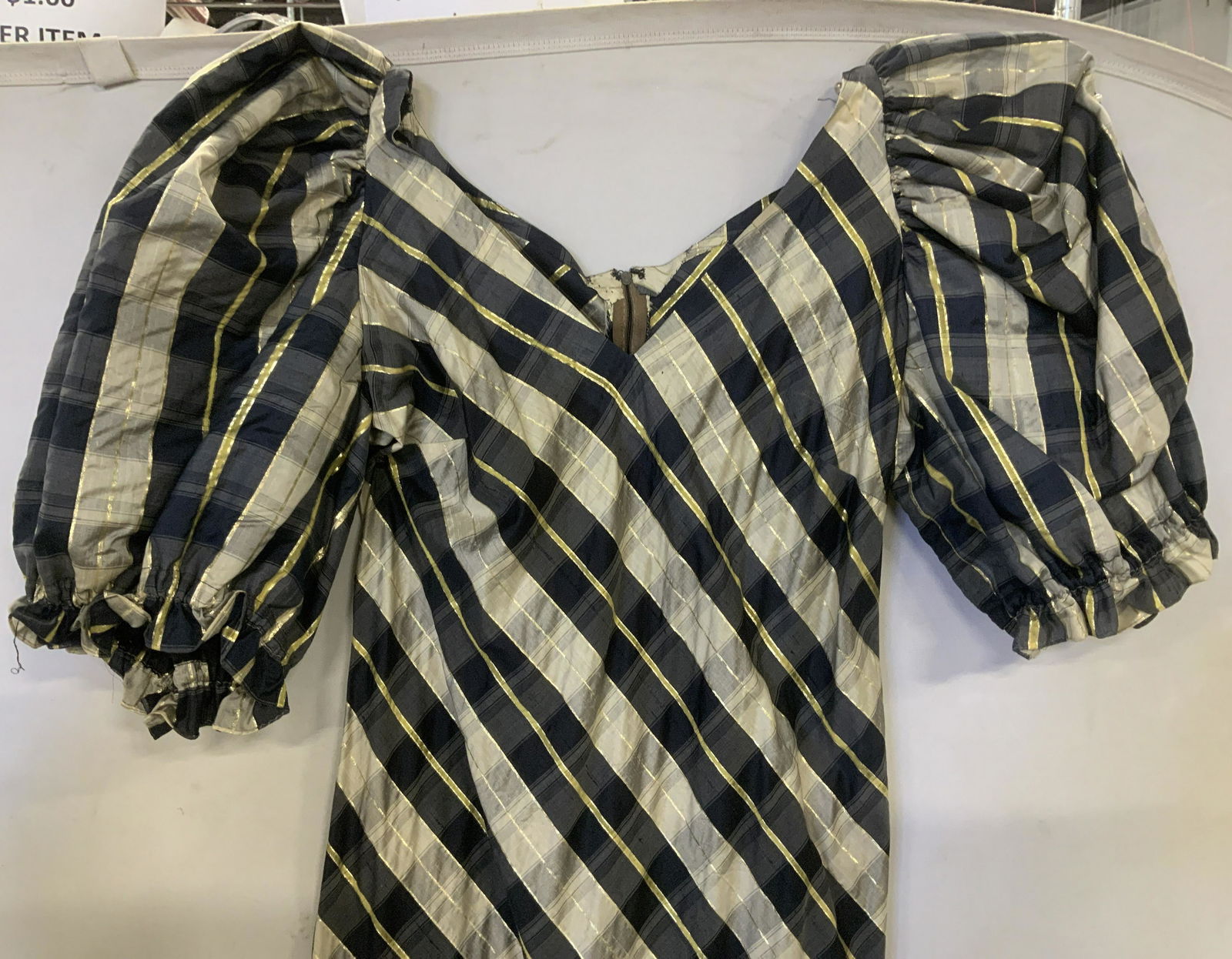 Custom Made Cocktail Dress, Poof Sleeves (1 of 6)