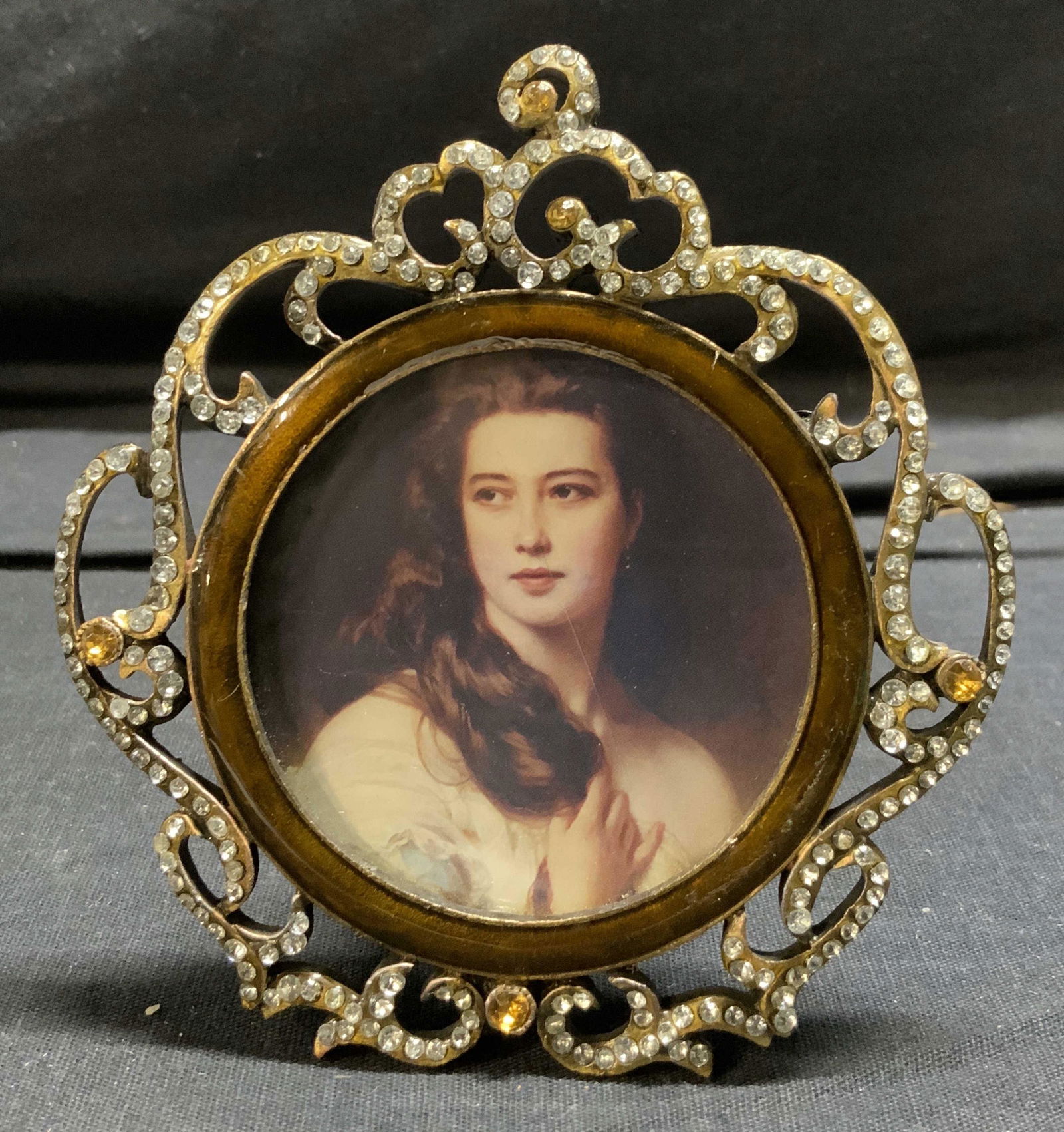 Miniature Enameled Crystal Picture Frame (1 of 4)