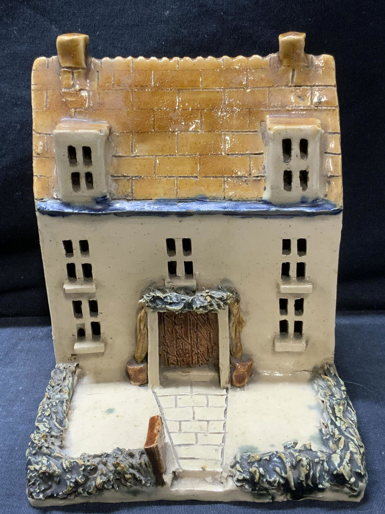 Hand Pottered Glazed Ceramic House Figurine (1 of 6)