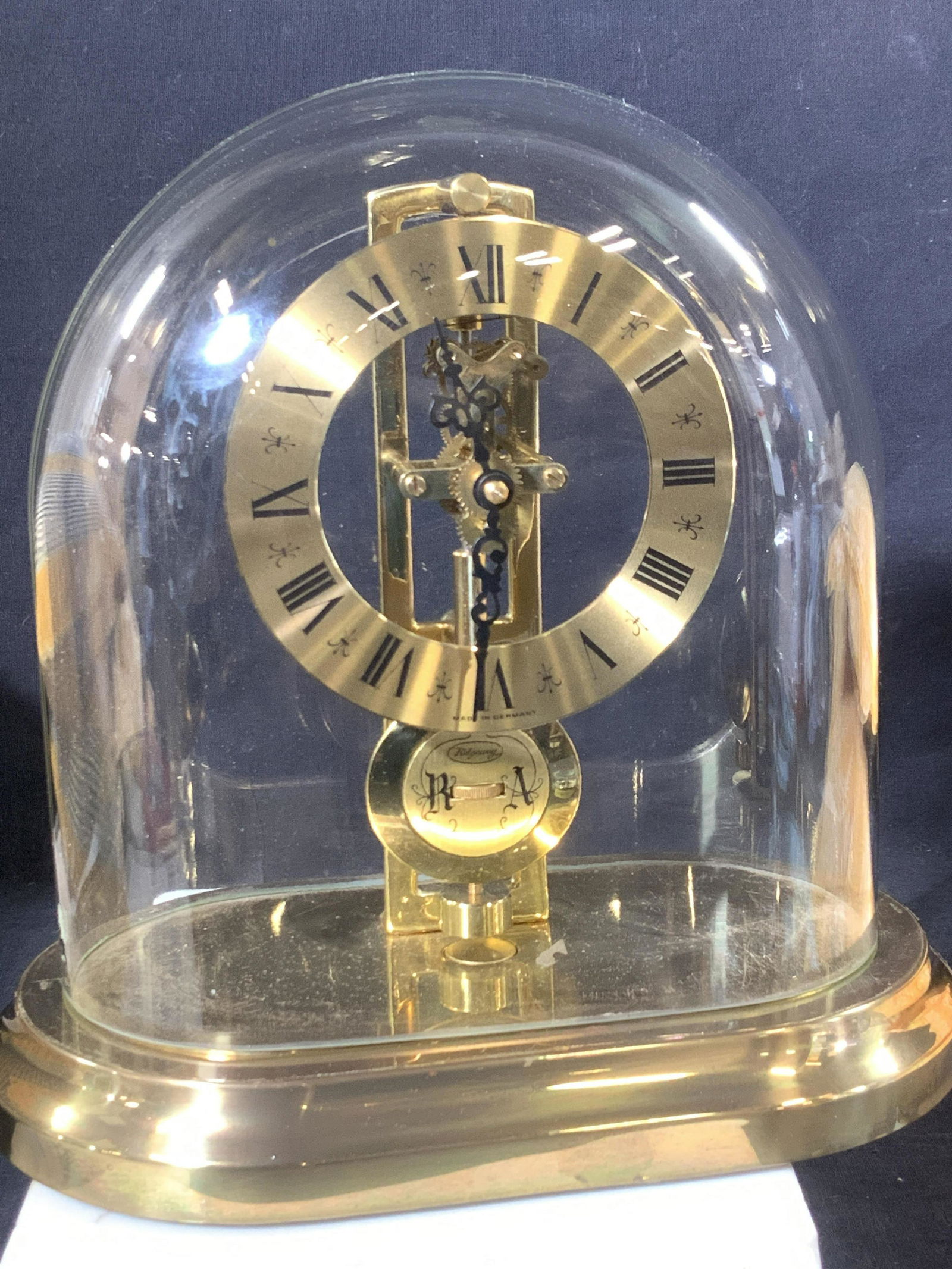 Ridgeway Brass Dome Mantle Clock, Germany (1 of 7)