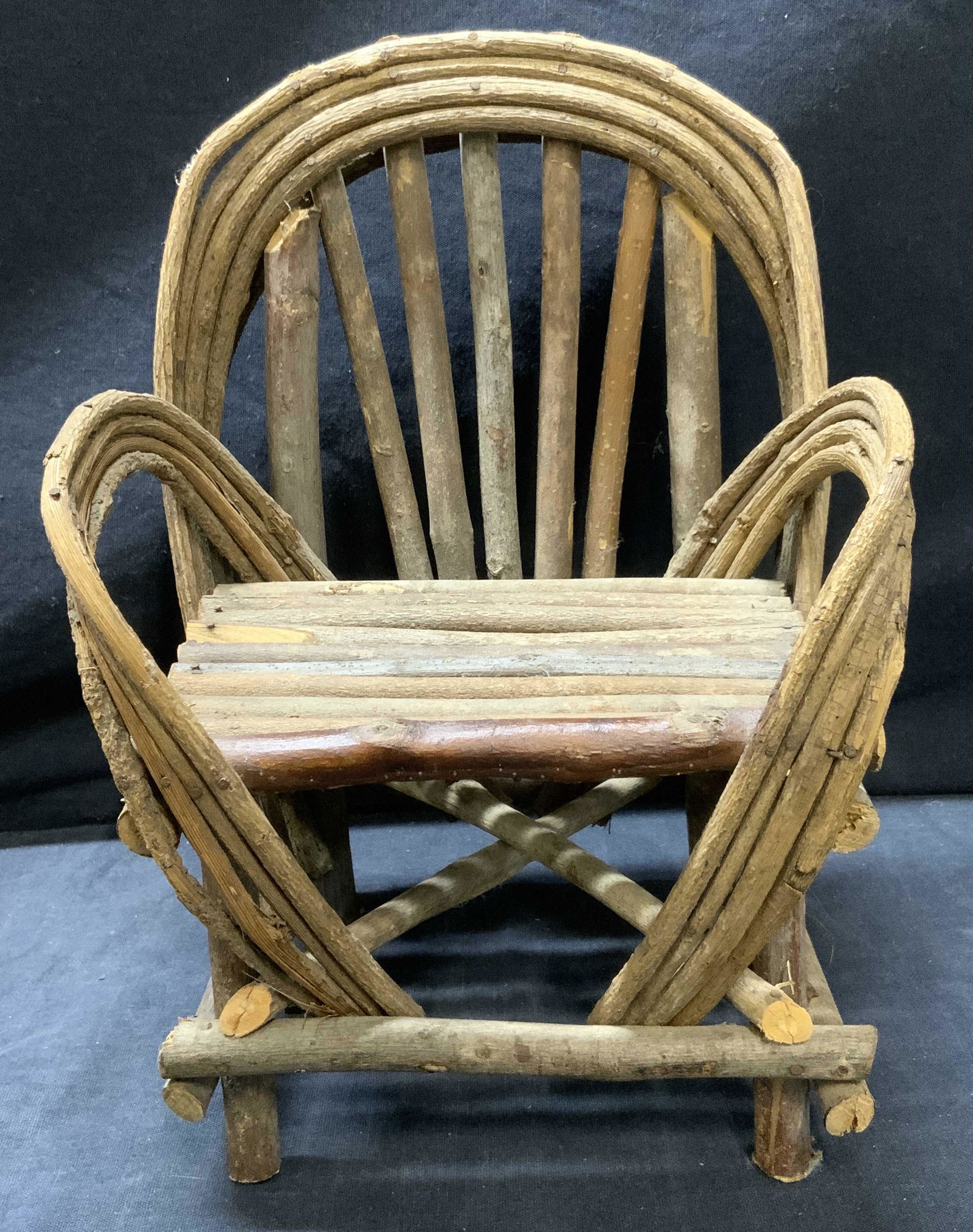 Solid-Back Decorative Rustic Folk Art Twig Chair (1 of 5)