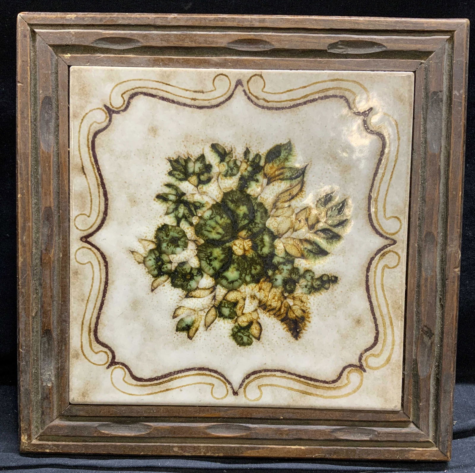 Footed Frame Ceramic Tile Trivet Coaster (1 of 4)